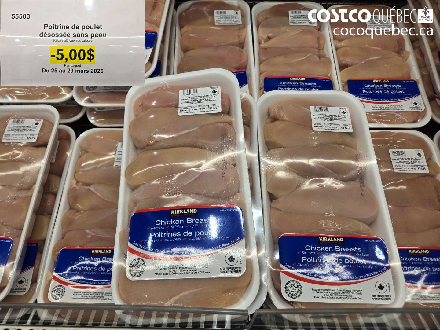 55503 POITRINE DE POULET DÉSOSSÉE SANS PEAU ($5.00 INSTANT SAVINGS EXPIRES ON 2026-03-29)