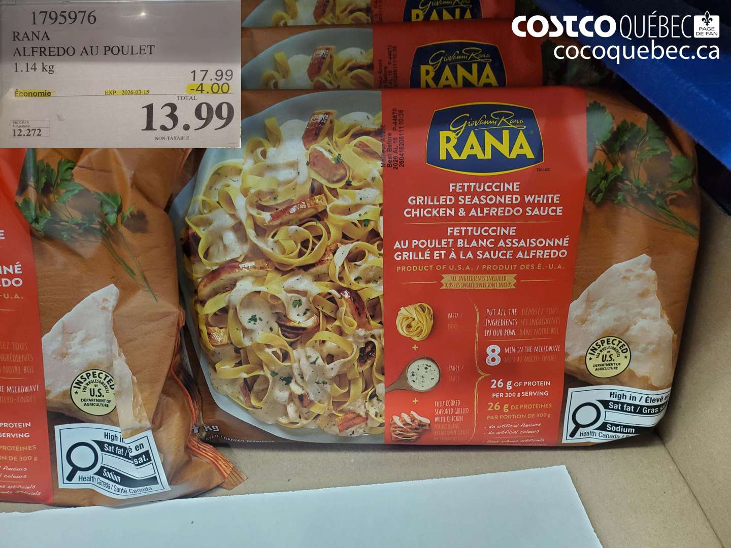 1795976 RANA ALFREDO AU POULET ($4.00 INSTANT SAVINGS EXPIRES ON 2026-03-15) $13.99