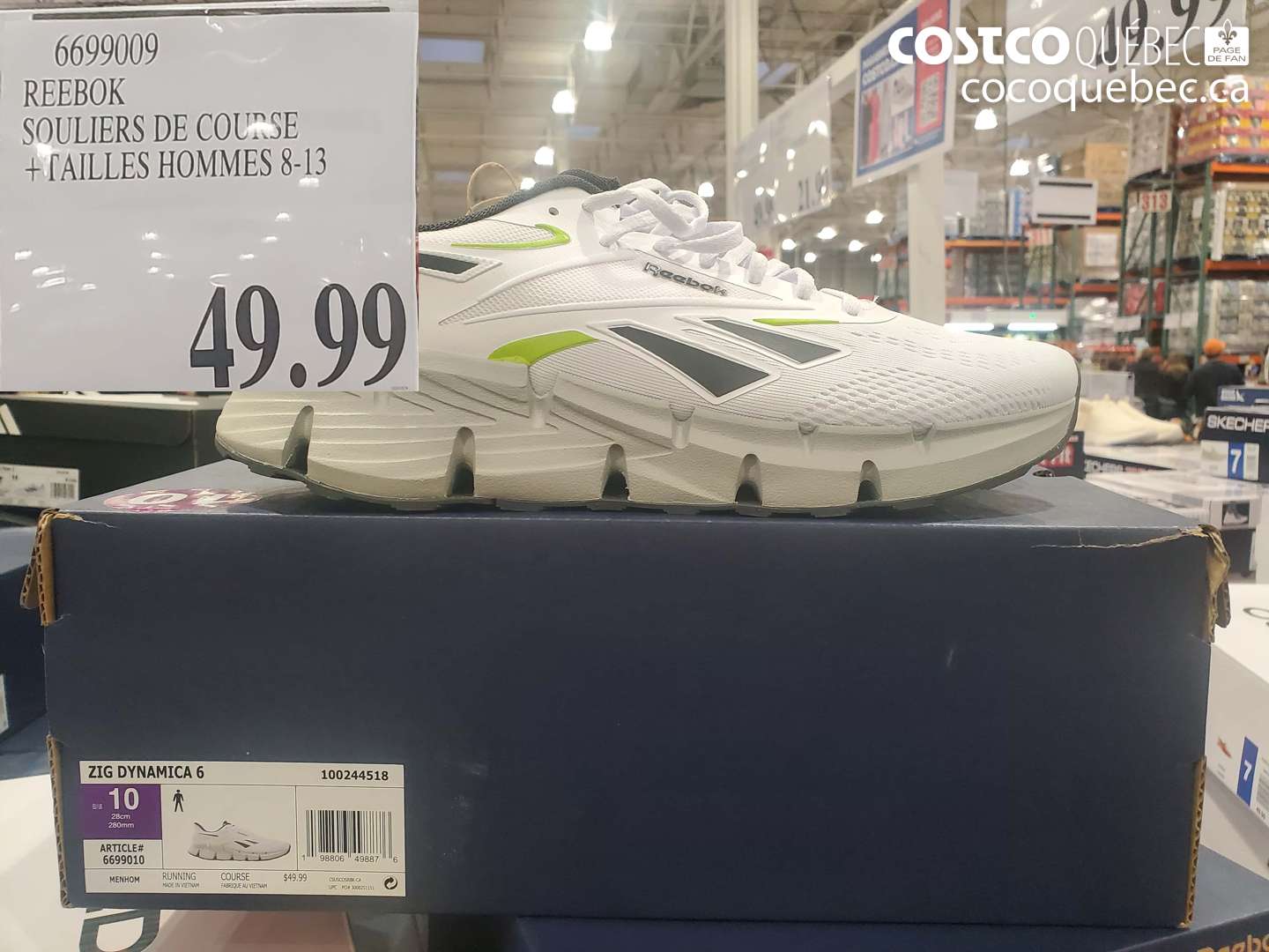 6699009 REEBOK SOULIERS DE COURSE + TAILLES HOMMES 8-13 $49.99