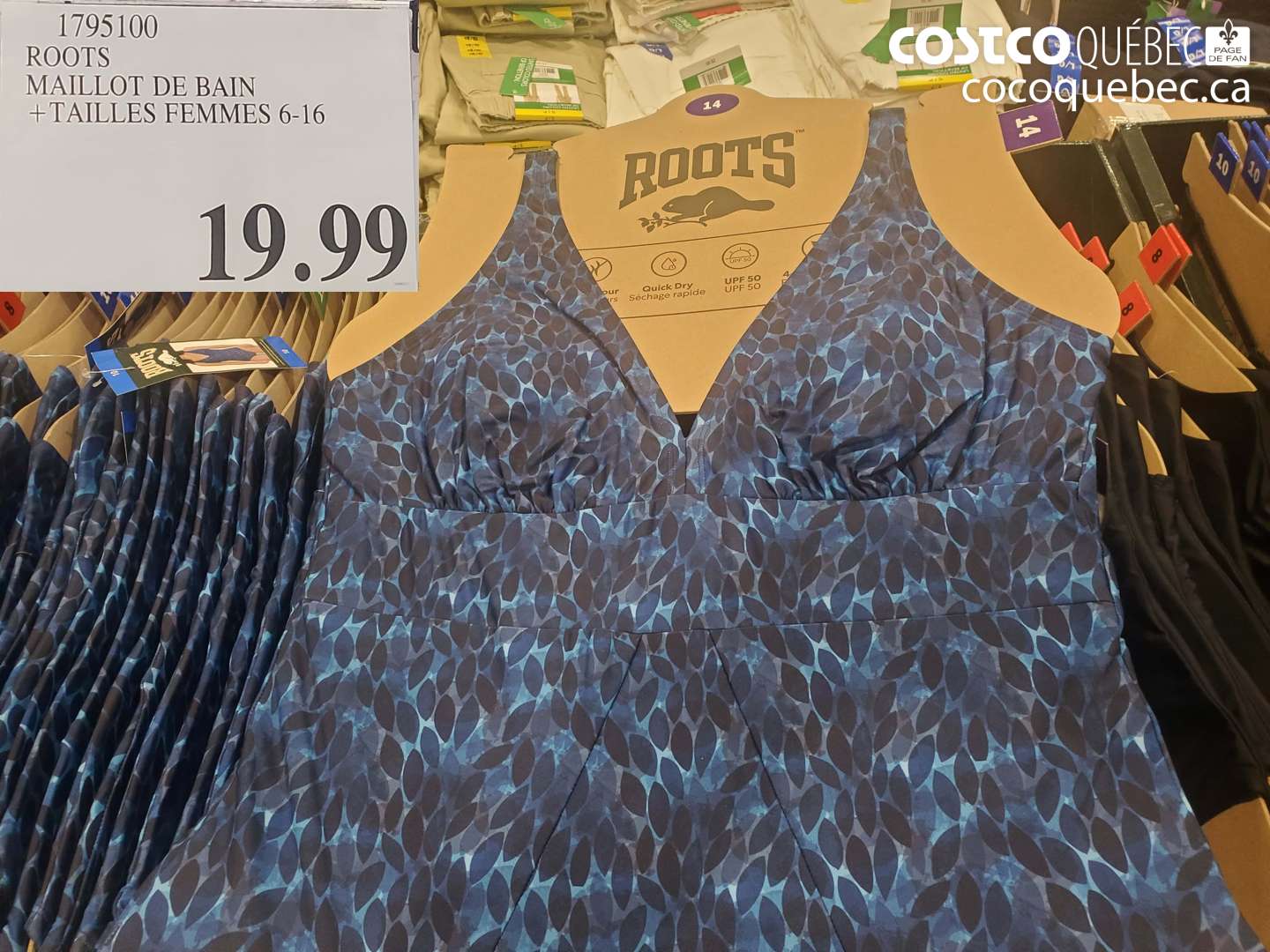 1795100 ROOTS MAILLOT DE BAIN + TAILLES FEMMES 6-16 $19.99