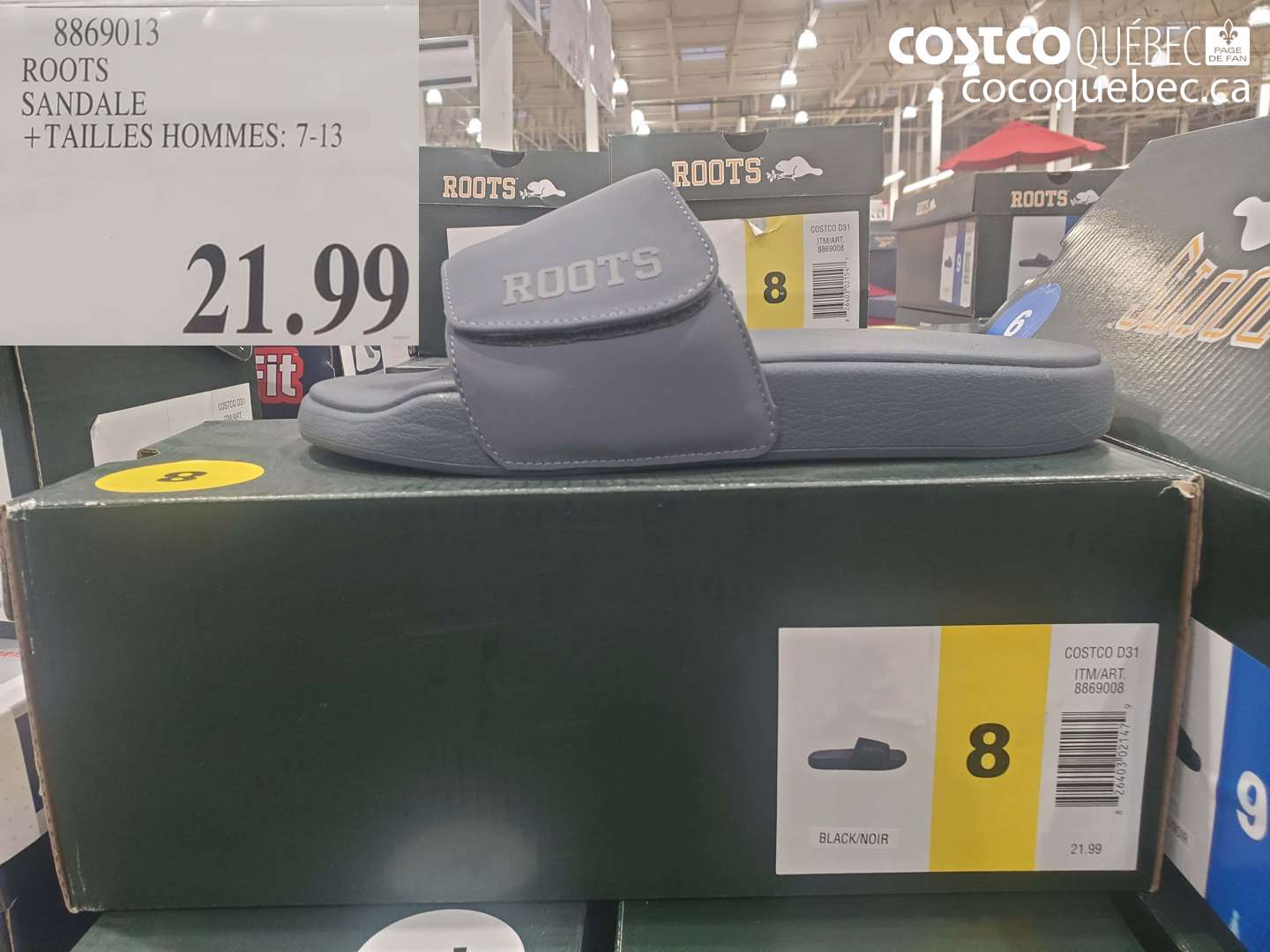 8869013 ROOTS SANDALLE + TAILLES HOMMES: 7-13 $21.99