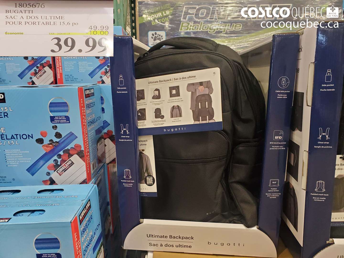 1805676 SAC A DOS ULTIME POUR PORTABLE 15,6 PO ($10.00 INSTANT SAVINGS EXPIRES ON 2026-03-15) $39.99