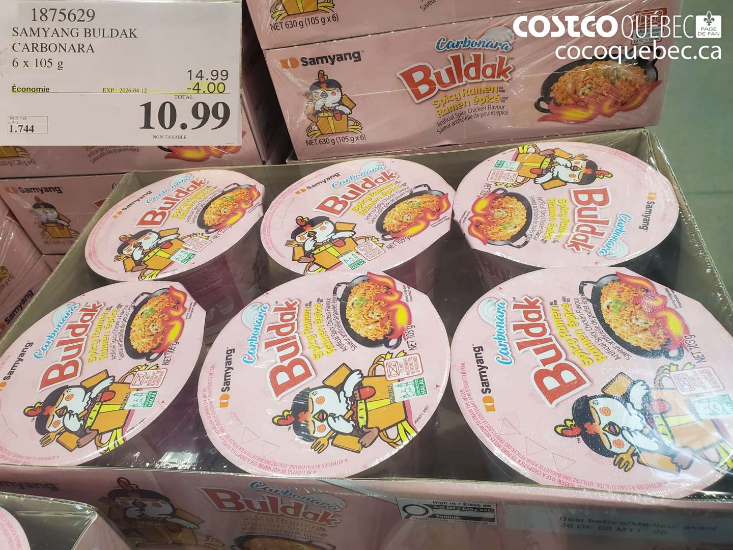 1875629 SAMYANG BULDAK CARBONARA ($4.00 INSTANT SAVINGS EXPIRES ON 2026-04-12) $10.99