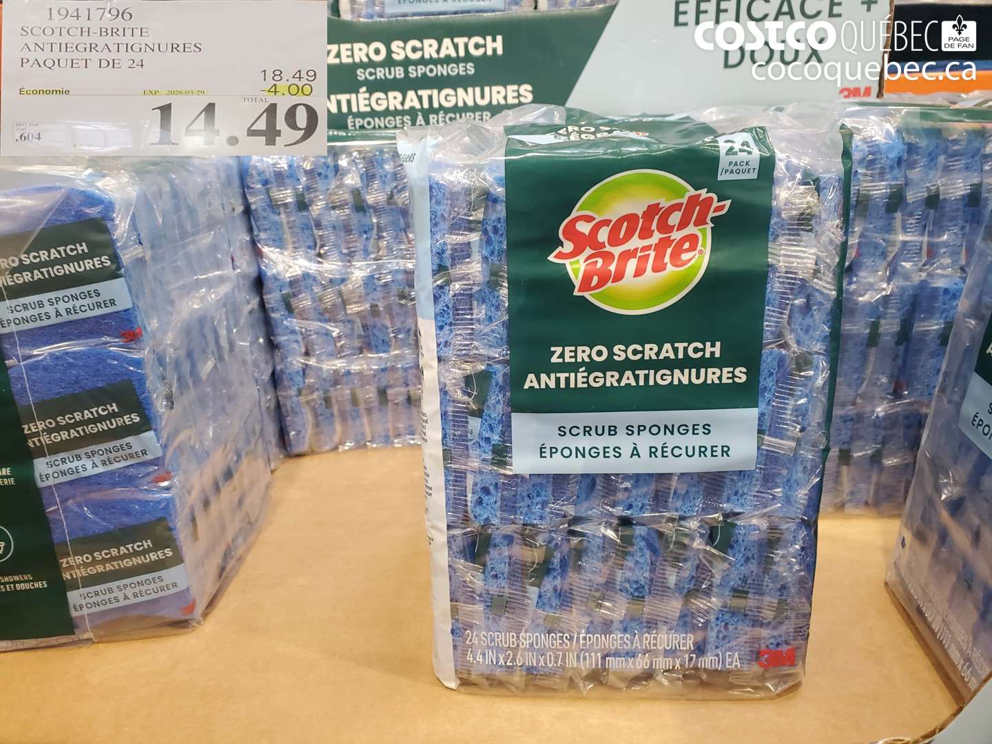 1941796 SCOTCH-BRITE ANTIEGRA TIGNURES PAQUET DE 24 ($4.00 INSTANT SAVINGS EXPIRES ON 2026-03-29) $14.49