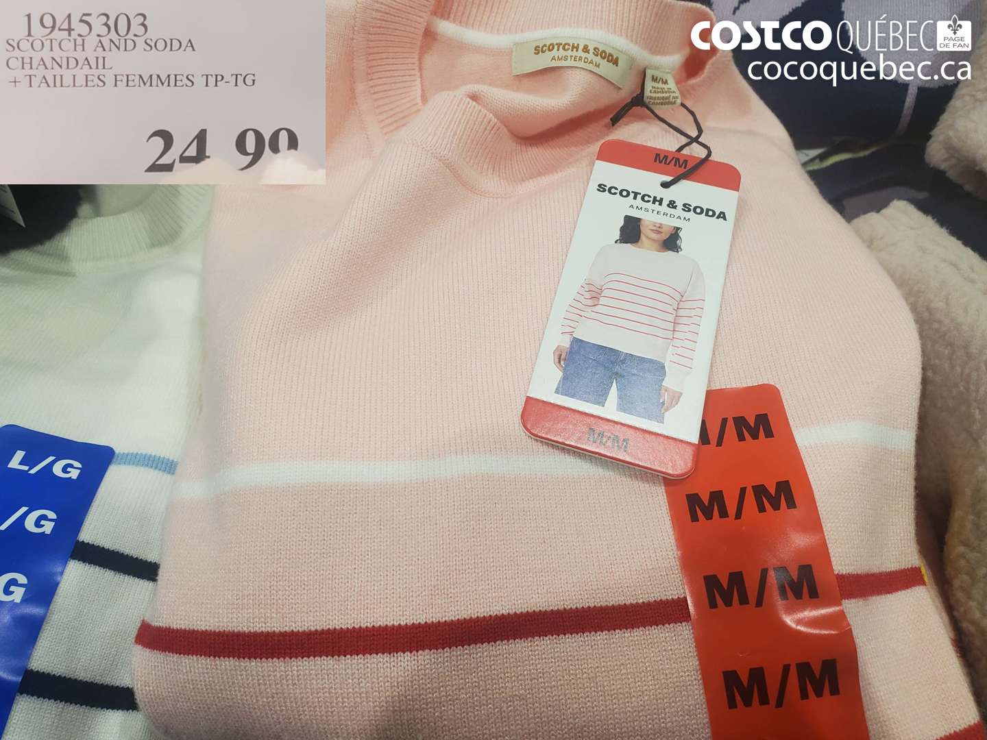 1945303 SCOTCH AND SODA CHANDAIL +TAILLES FEMMES TP-TG $24.99