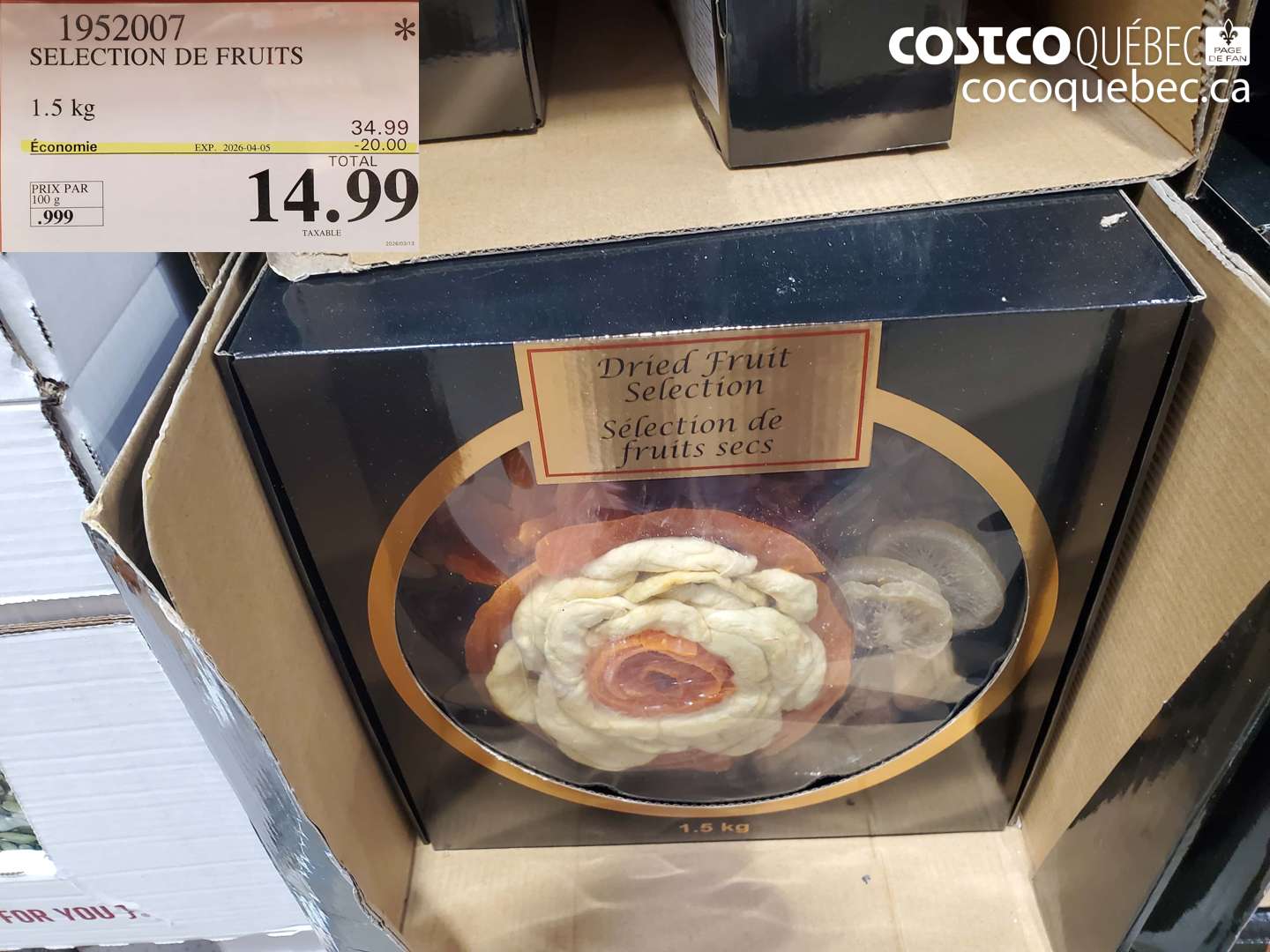 1952007 SELECTION DE FRUITS ($20.00 INSTANT SAVINGS EXPIRES ON 2026-04-05) $14.99