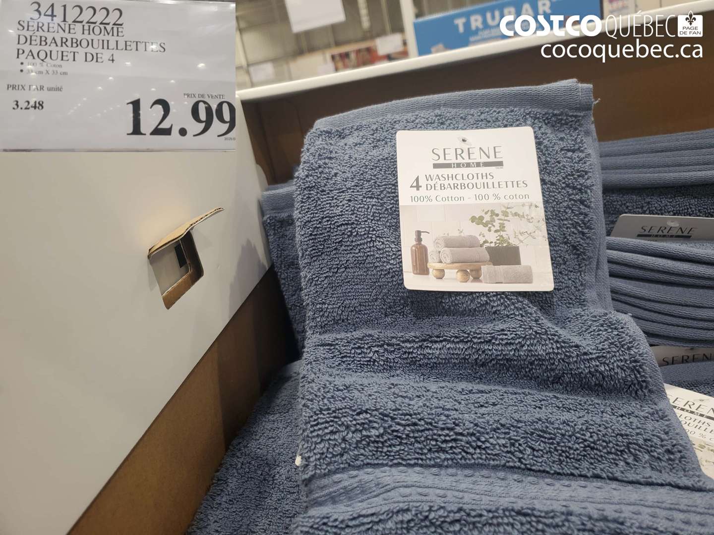 3412222 SERENE HOME DEBARBOUILLETTES PAQUET DE 4 $12.99