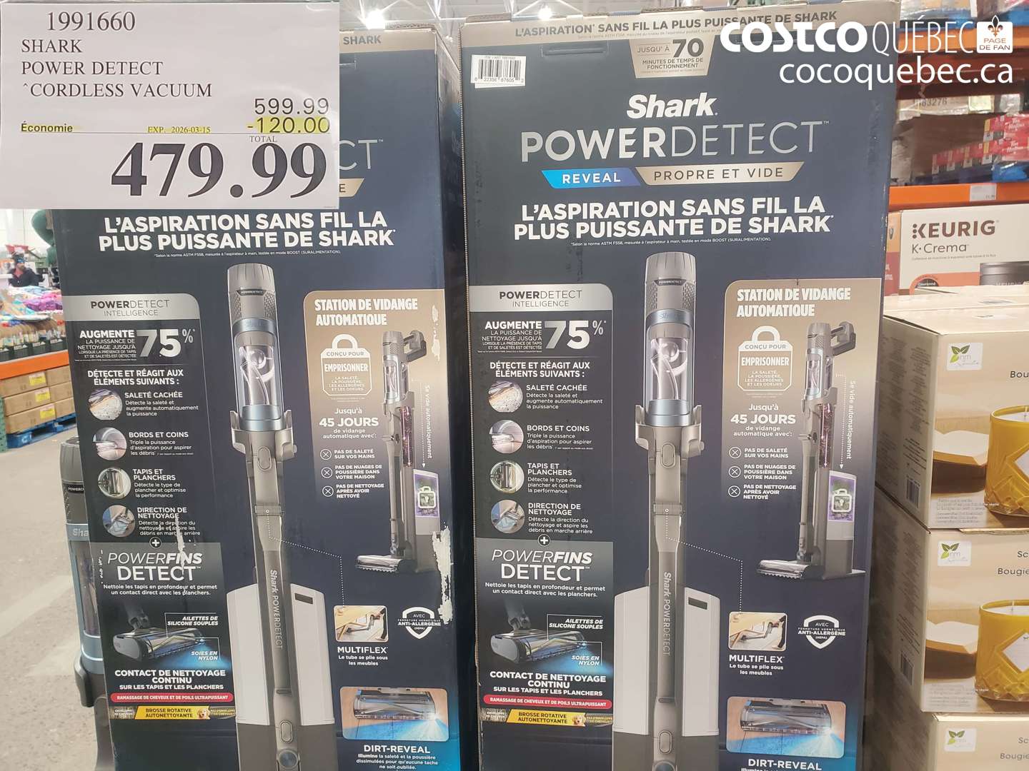 1991660 SHARK POWER DETECT CORDLESS VACUUM ($120.00 INSTANT SAVINGS EXPIRES ON 2026-03-15) $479.99