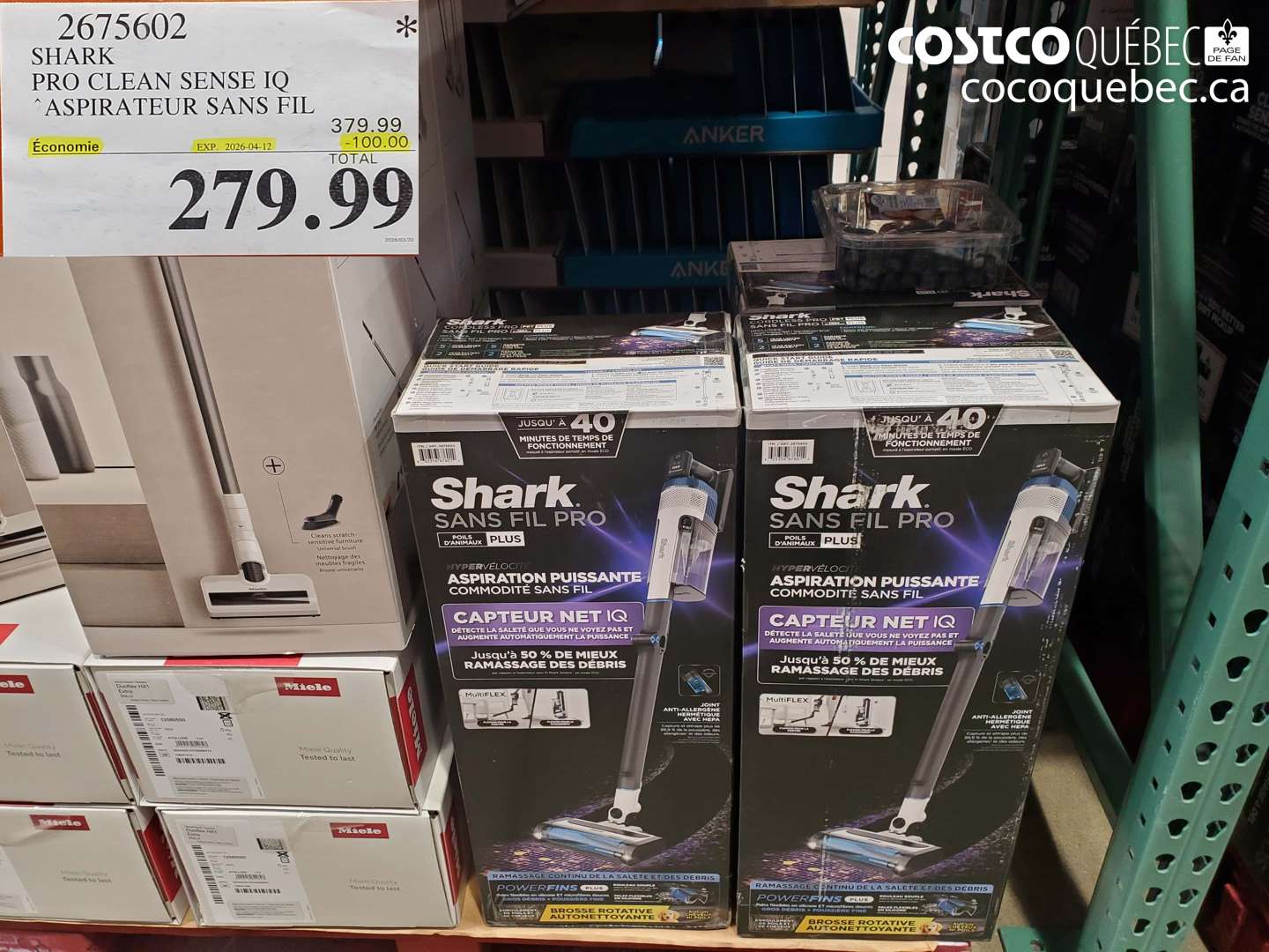 2675602 SHARK PRO CLEAN SENSE IQ ASPIRATEUR SANS FIL ($100.00 INSTANT SAVINGS EXPIRES ON 2026-04-12) $279.99