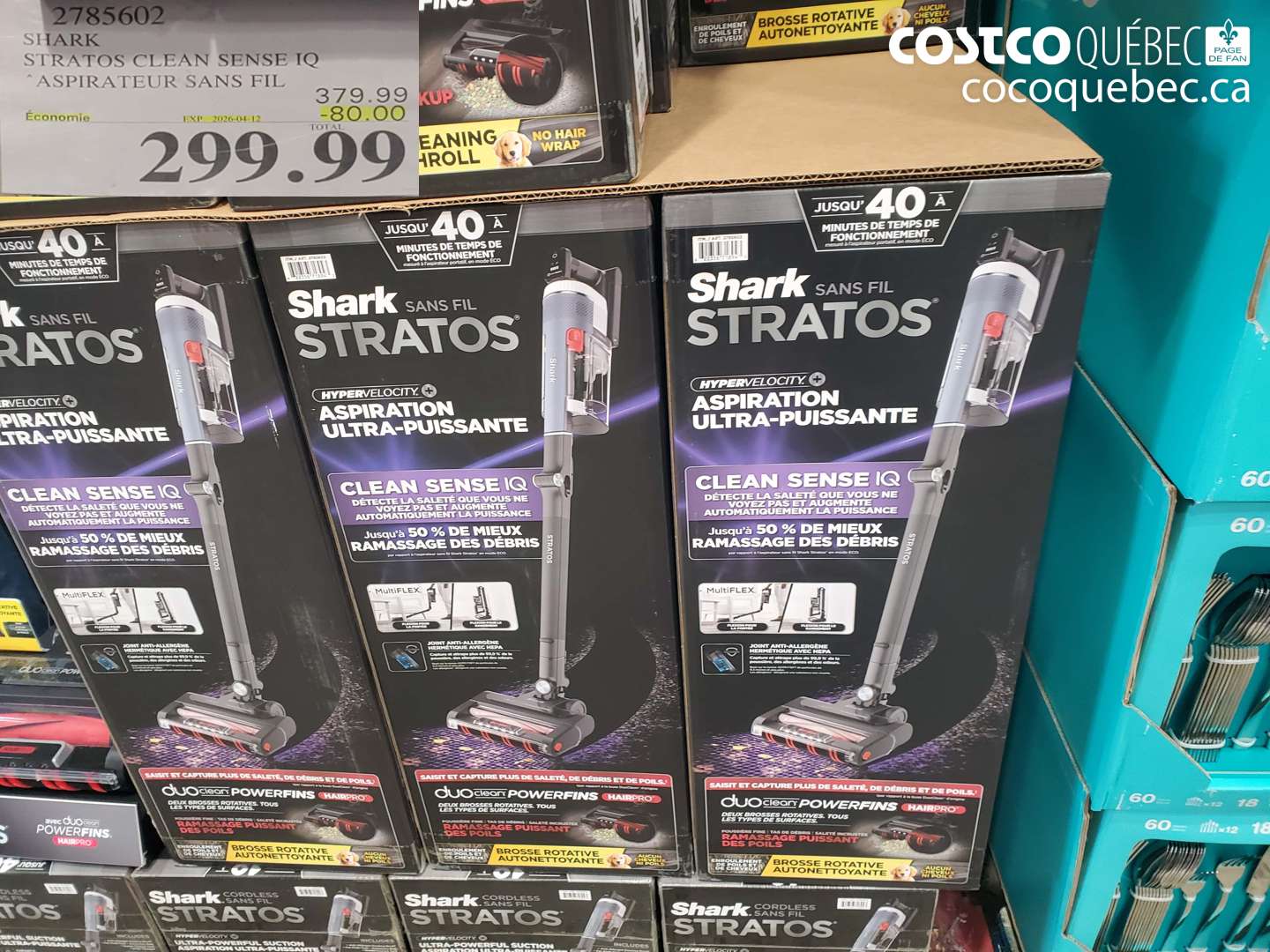 2785602 SHARK STRATOS CLEAN SENSE IQ ASPIRATEUR SANS FIL ($80.00 INSTANT SAVINGS EXPIRES ON 2026-04-12) $299.99