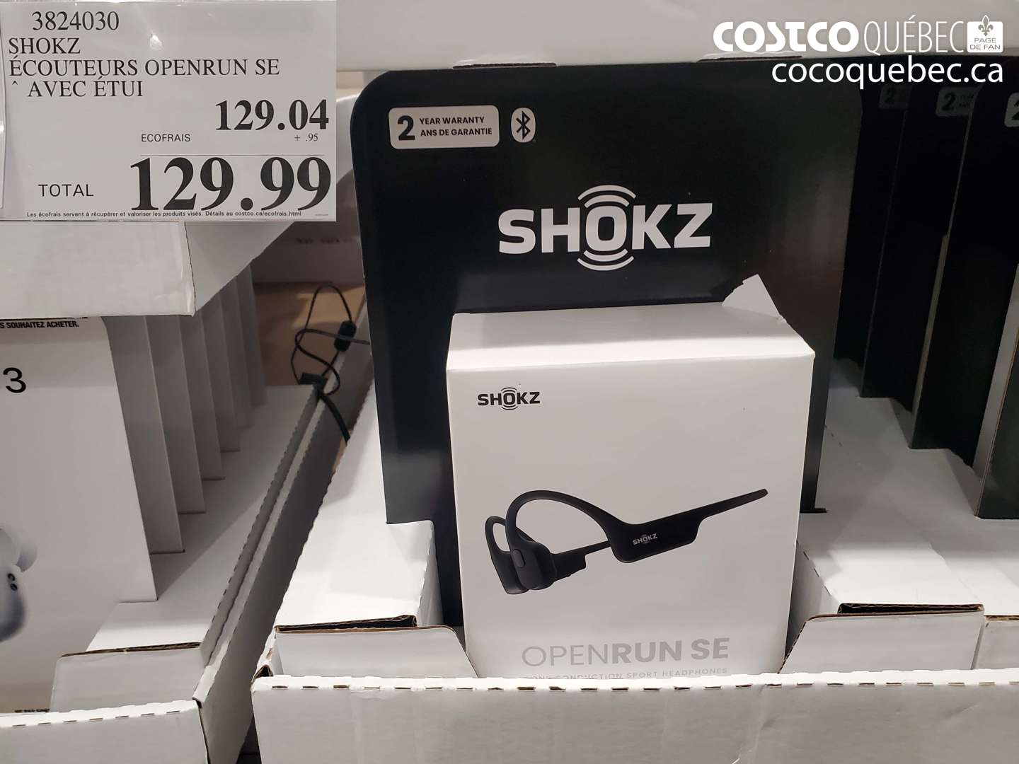 3824030 SHOKZ ÉCOUTEURS OPENRUN SE AVEC ÉTUI $129.99