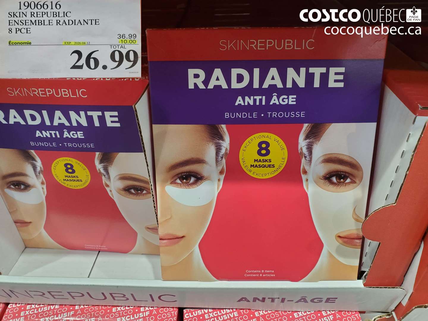 1906616 SKIN REPUBLIC ENSEMBLE RADIANTE 8 PCE ($10.00 INSTANT SAVINGS EXPIRES ON 2026-04-12) $26.99