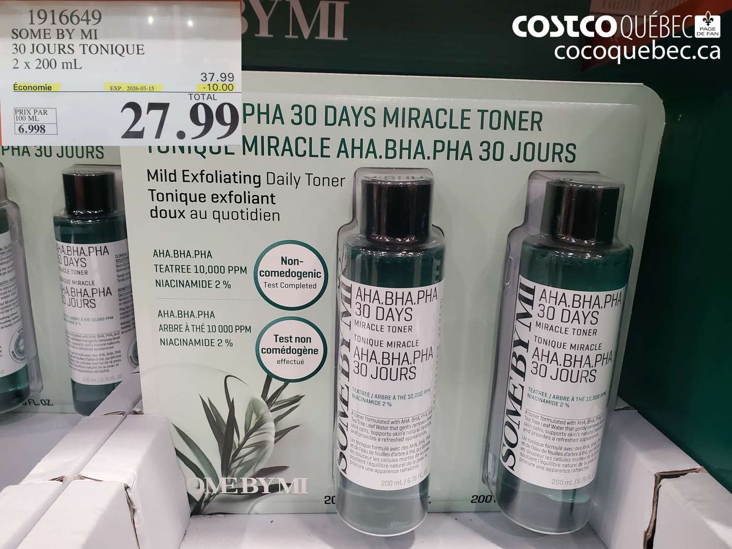 1916649 SOME BY MI 30 JOURS TONIQUE 2 X 200 ML ($10.00 INSTANT SAVINGS EXPIRES ON 2026-03-15) $27.99