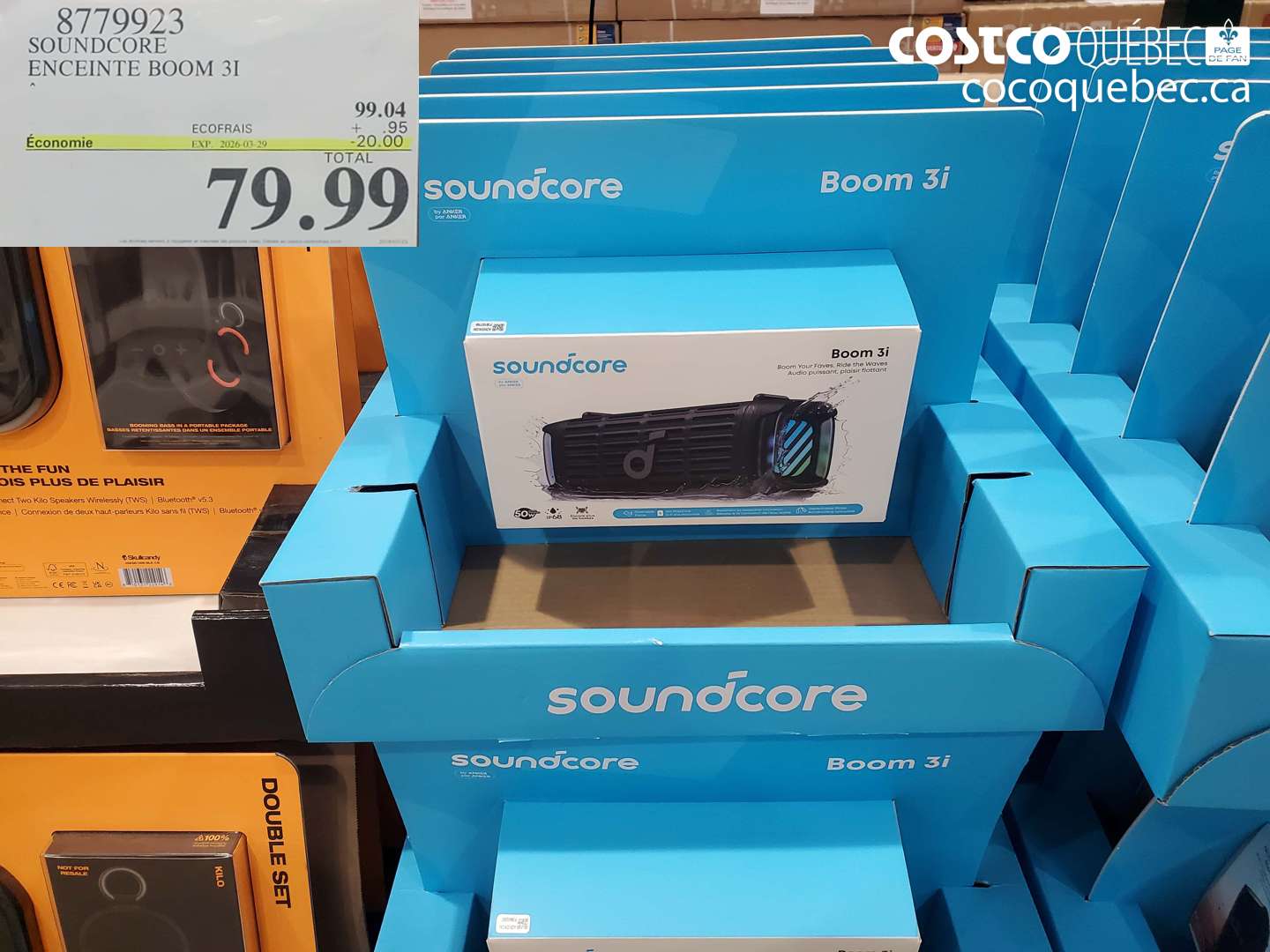 8779923 SOUNDCORE ENCEINTE BOOM 3I ($20.00 INSTANT SAVINGS EXPIRES ON 2026-03-29) $79.99