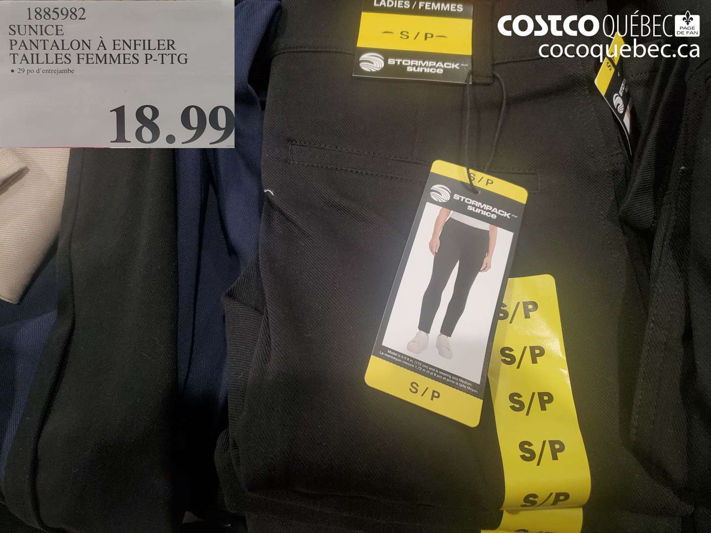 1885982 SUNICE PANTALON À ENFILER TAILLES FEMMES P-TTG $18.99