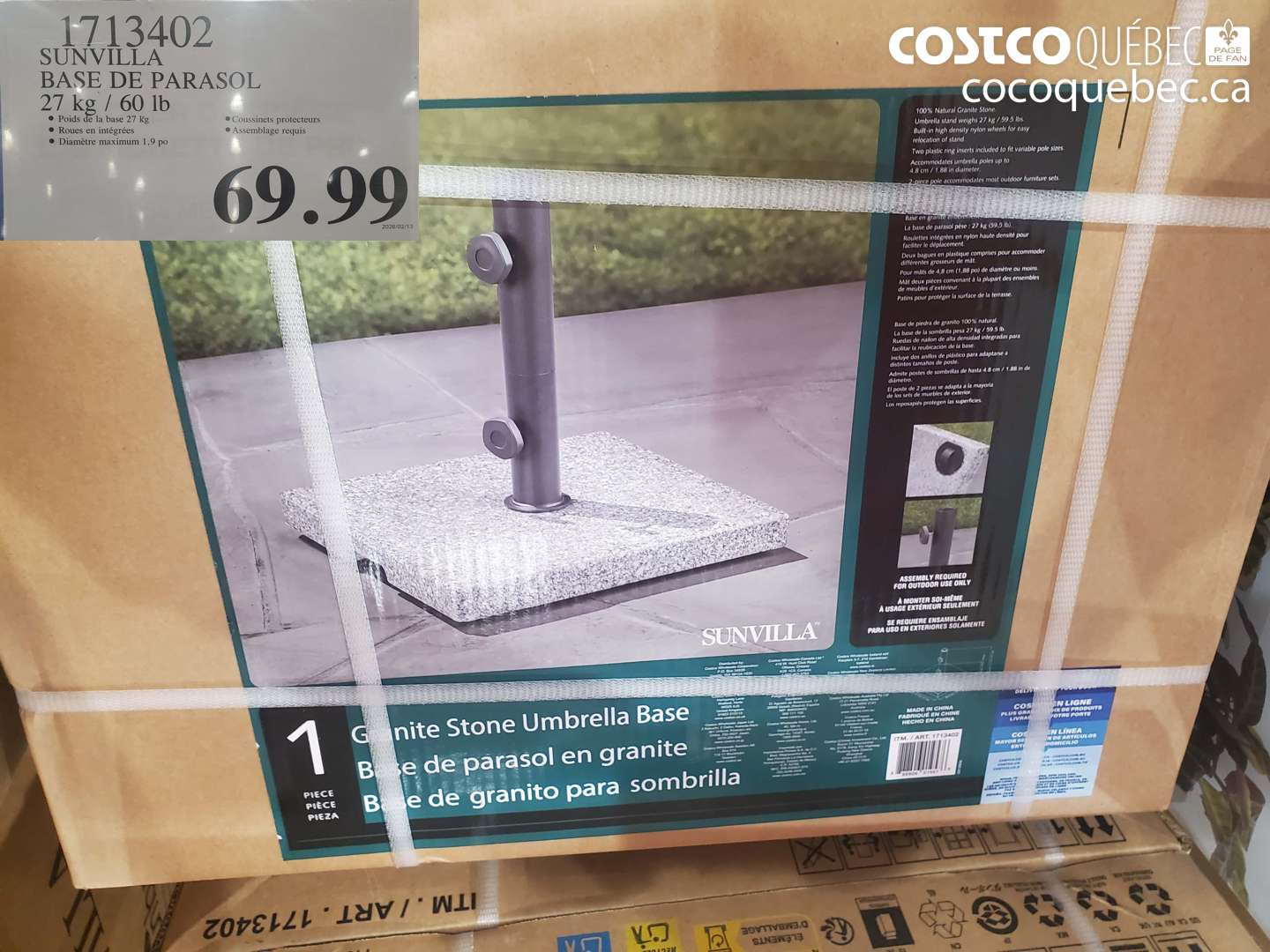 1713402 SUNVILLA BASE DE PARASOL $69.99