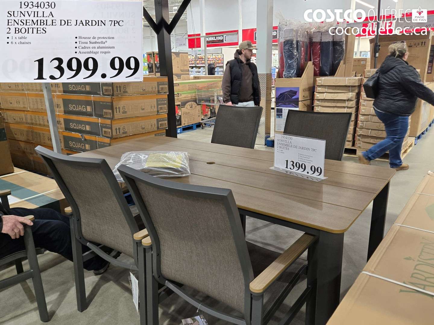 1934030 SUNVILLA ENSEMBLE DE JARDIN 7PC 2 BOITES $1399.99