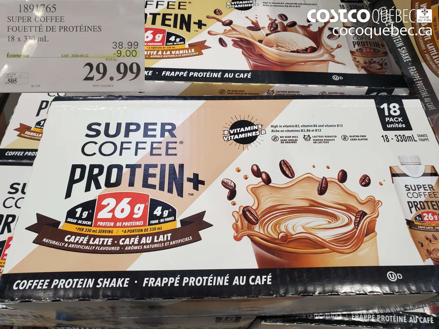 1891765 SUPER COFFEE FOUETTÉ DE PROTÉINES ($9.00 INSTANT SAVINGS EXPIRES ON 2026-04-12) $29.99