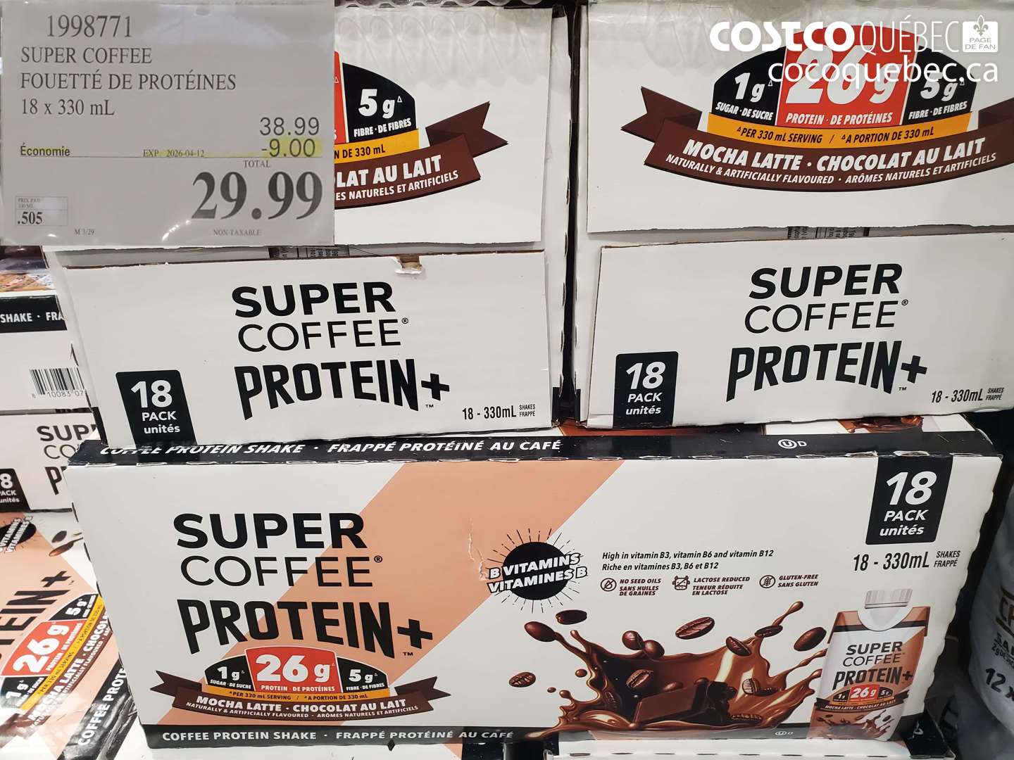 1998771 SUPER COFFEE FOUETTÉ DE PROTÉINES ($9.00 INSTANT SAVINGS EXPIRES ON 2026-04-12) $29.99