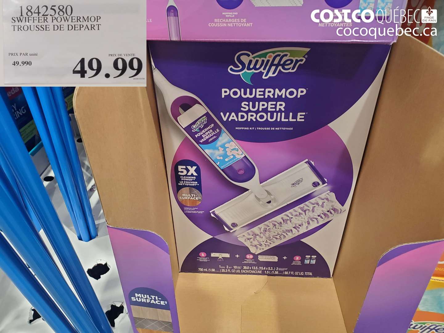 1842580 SWIFFER POWERMOP TROUSSE DE DEPART $49.99