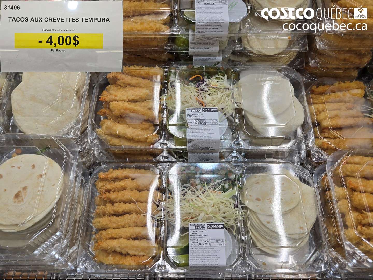 31406 TACOS AUX CREVETTES TEMPURA ($4.00 INSTANT SAVINGS)