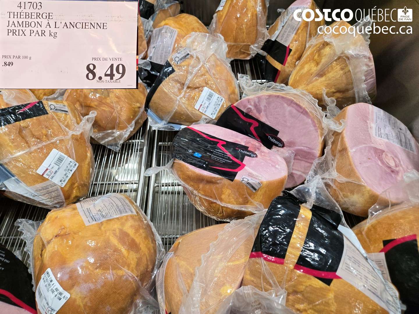 41703 THÉBERGE JAMBON À L'ANCIENNE PRIX PAR KG $8.49