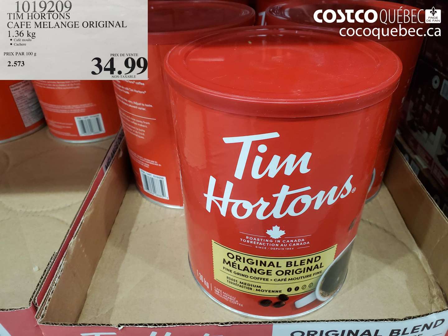 1019209 TIM HORTONS CAFE MELANGE ORIGINAL $34.99