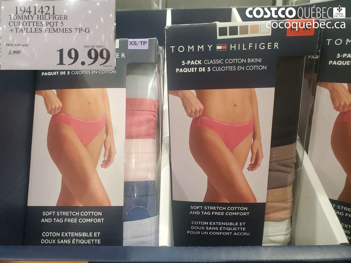 1941421 TOMMY HILFIGER CULOTTES PQT 5 +TAILLES FEMMES TP-G $19.99