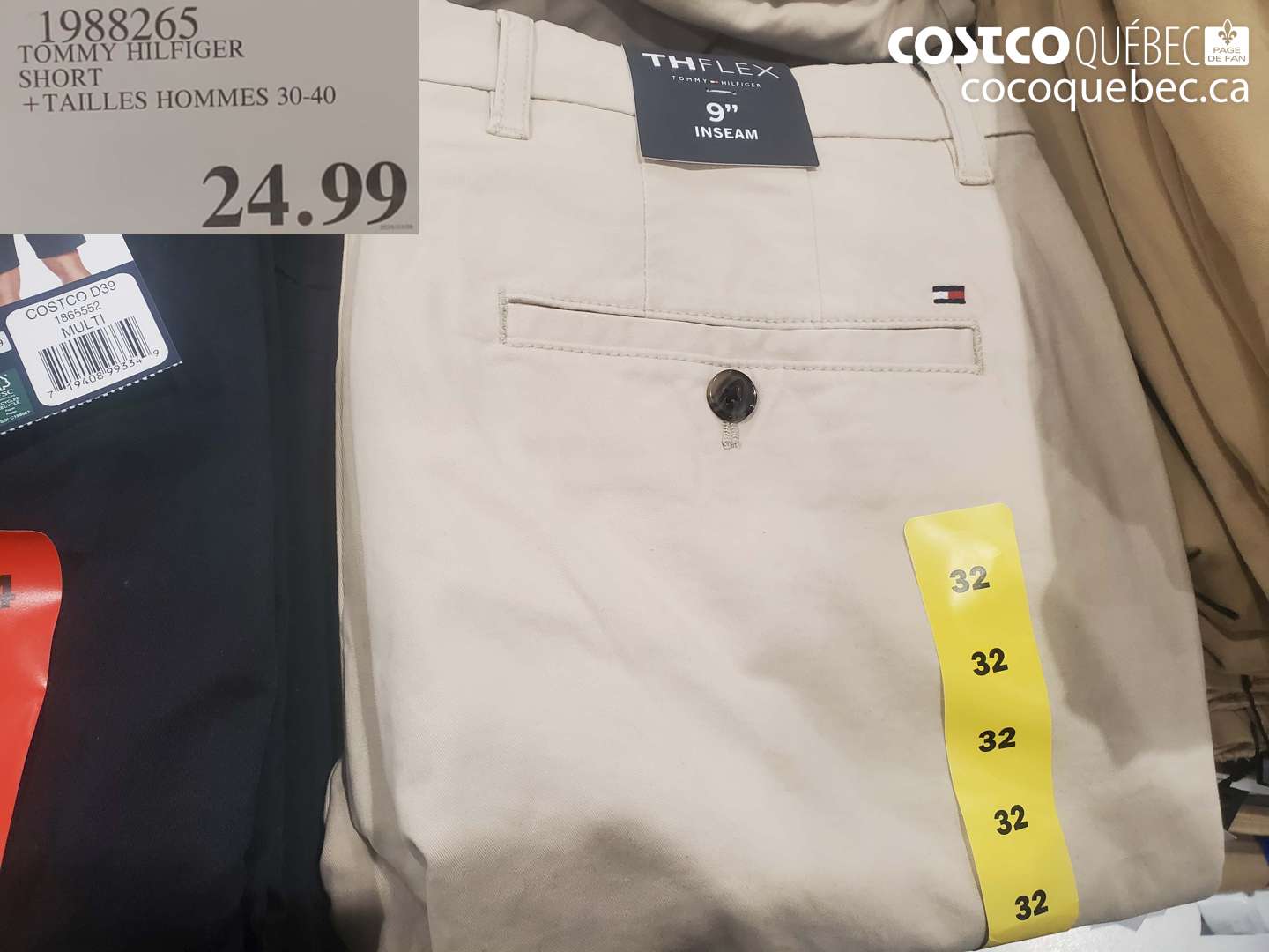 1988265 TOMMY HILFIGER SHORT +TAILLES HOMMES 30-40 $24.99