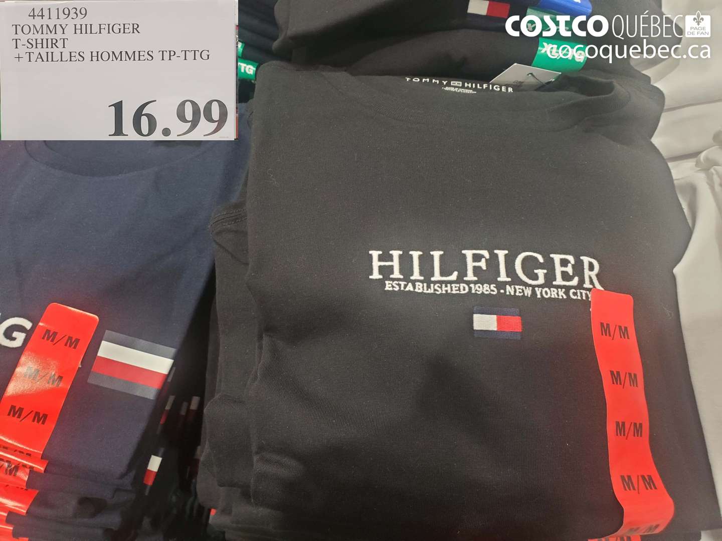 4411939 TOMMY HILFIGER T-SHIRT + TAILLES HOMMES TP-TTG $16.99