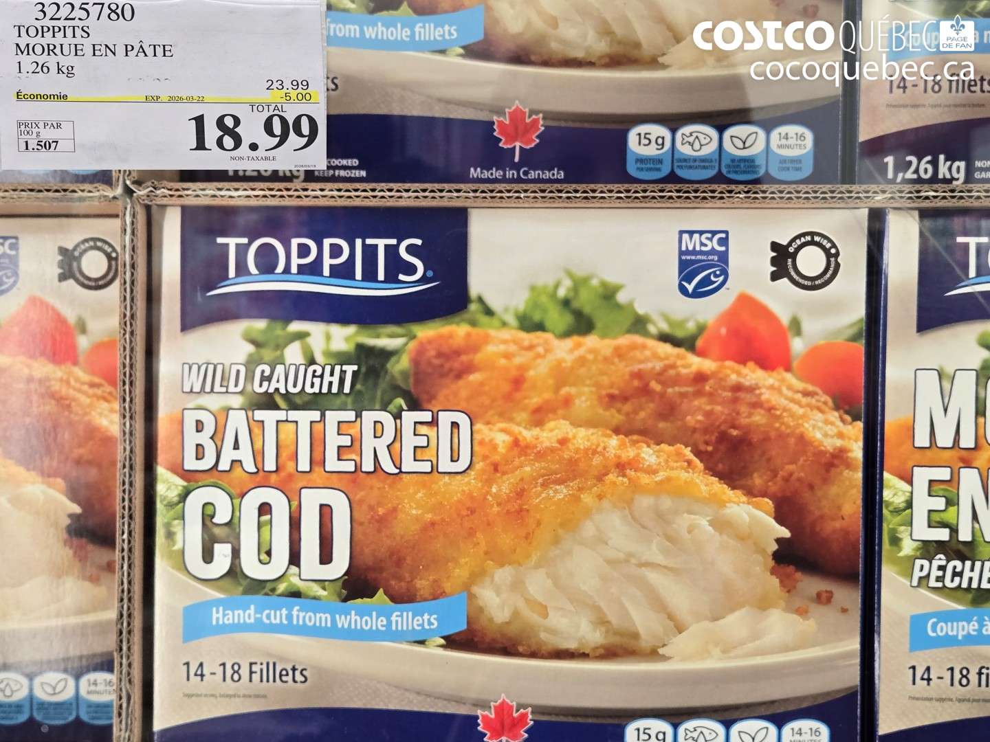 3225780 TOPPITS MORUE EN PÂTE ($5.00 INSTANT SAVINGS EXPIRES ON 2026-03-22) $18.99