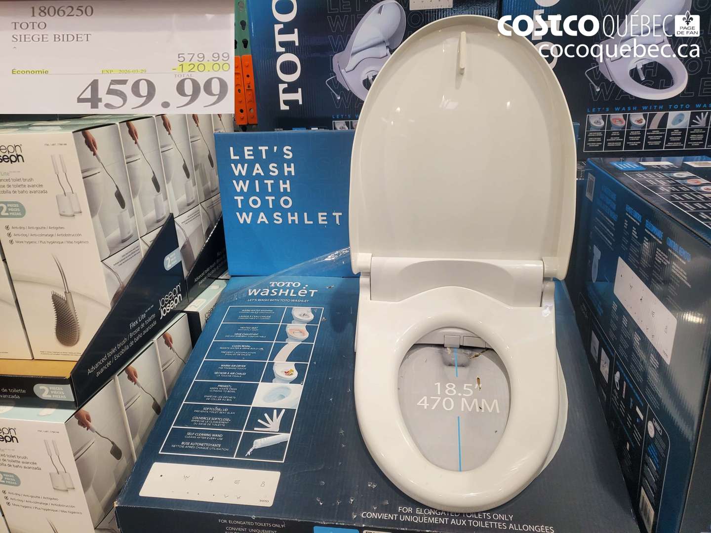 1806250 TOTO SIEGE BIDET ($120.00 INSTANT SAVINGS EXPIRES ON 2026-03-29) $459.99