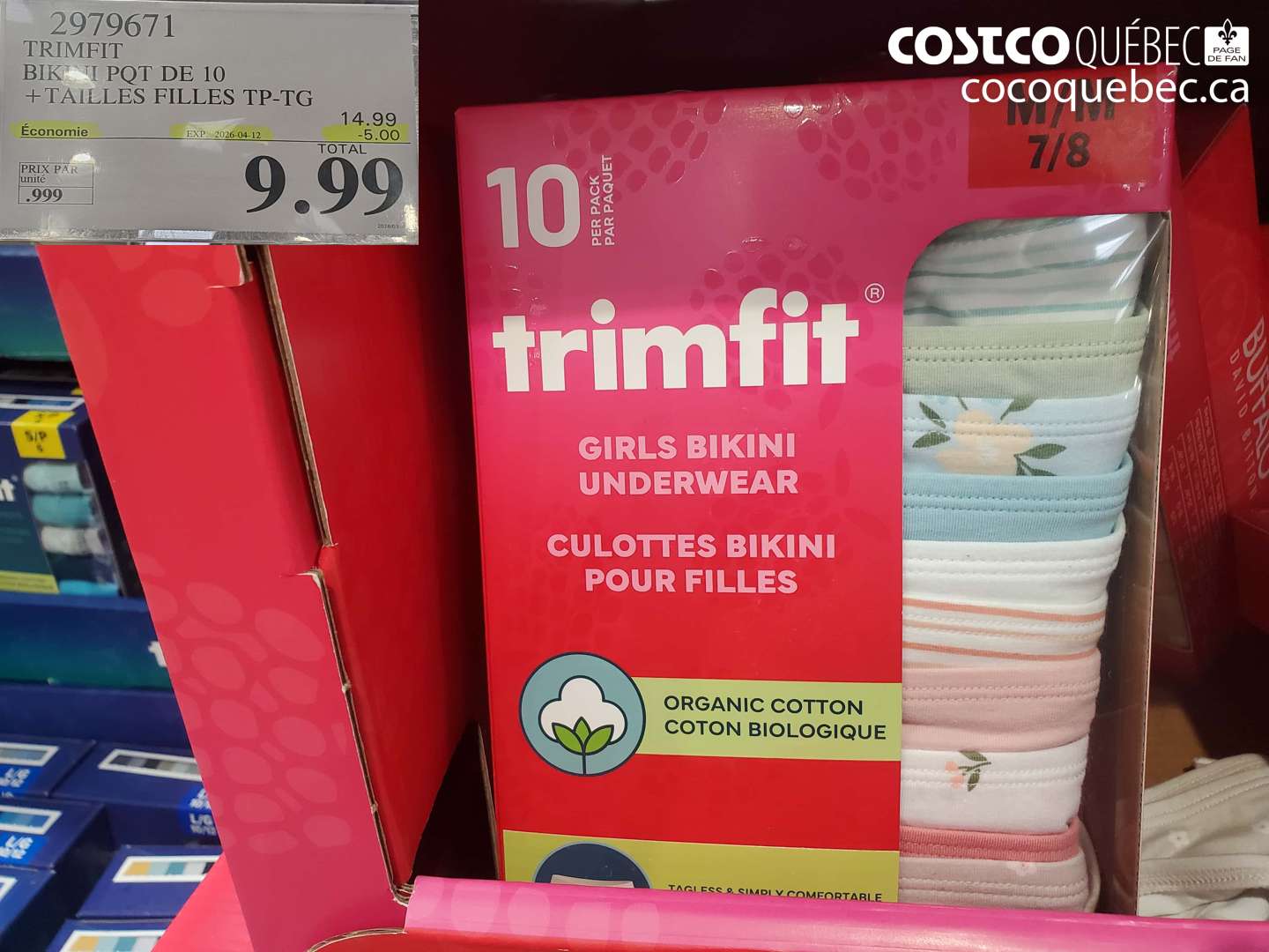 2979671 TRIMFIT PACK DE 10 + TAILLES FILLES TP-TG ($5.00 INSTANT SAVINGS EXPIRES ON 2026-04-12) $9.99