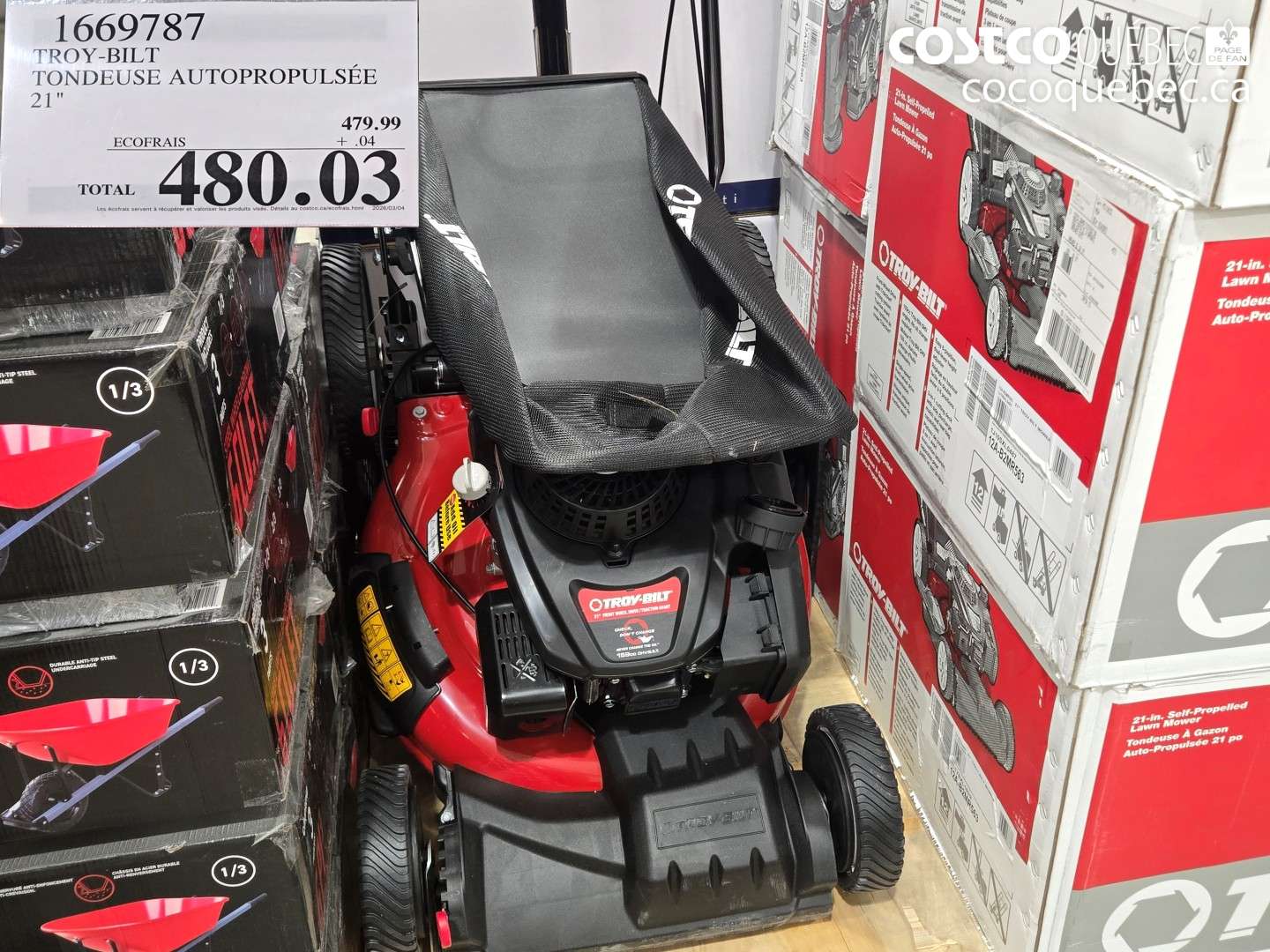 16669787 TROY-BILT TONDEUSE AUTOPROPULSÉE 21