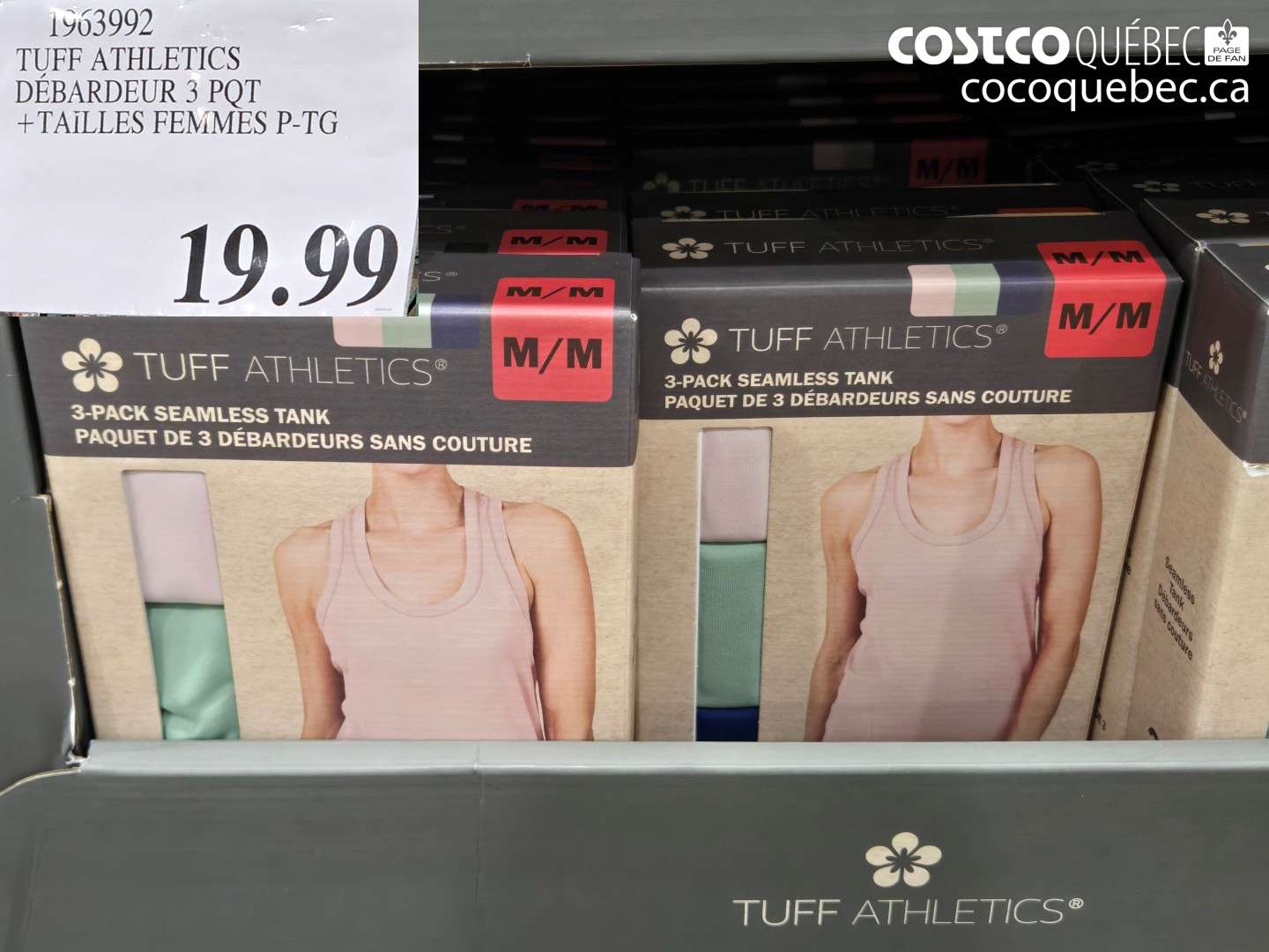 1963992 TUFF ATHLETICS DÉBARDEUR 3 POT + TAILLES FEMMES P-TG $19.99