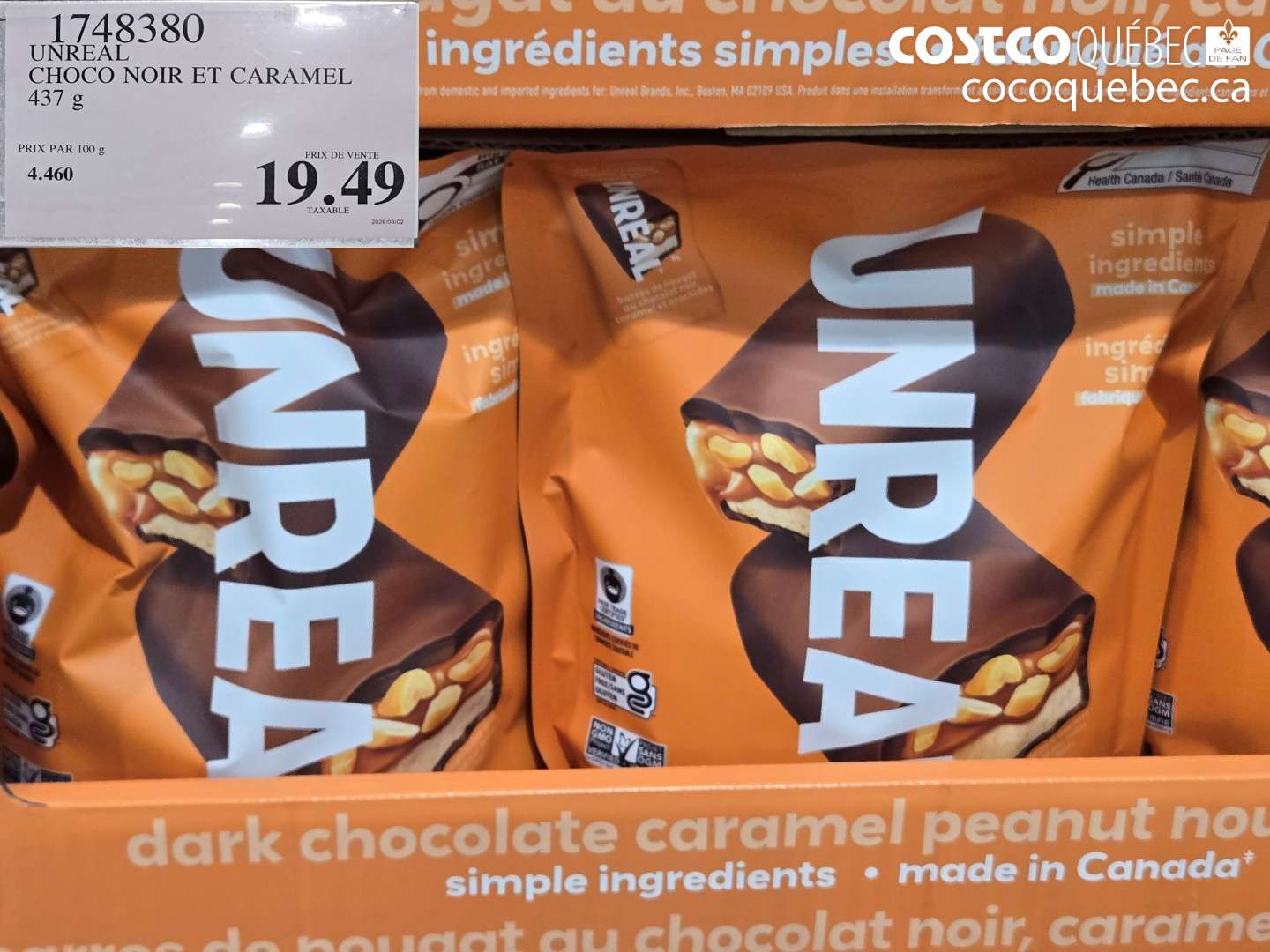 1748380 UNREAL CHOCO NOIR ET CARAMEL 437 G $19.49