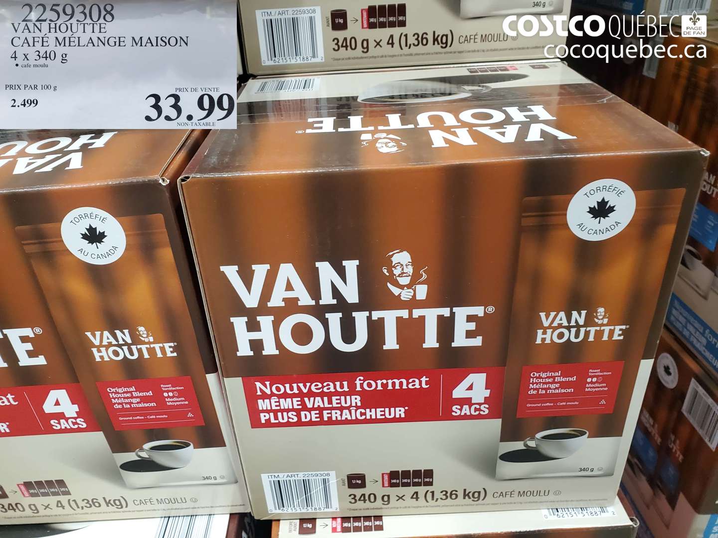 2259308 VAN HOUTTE CAFE MELANGE MAISON 4 X 340 G $33.99