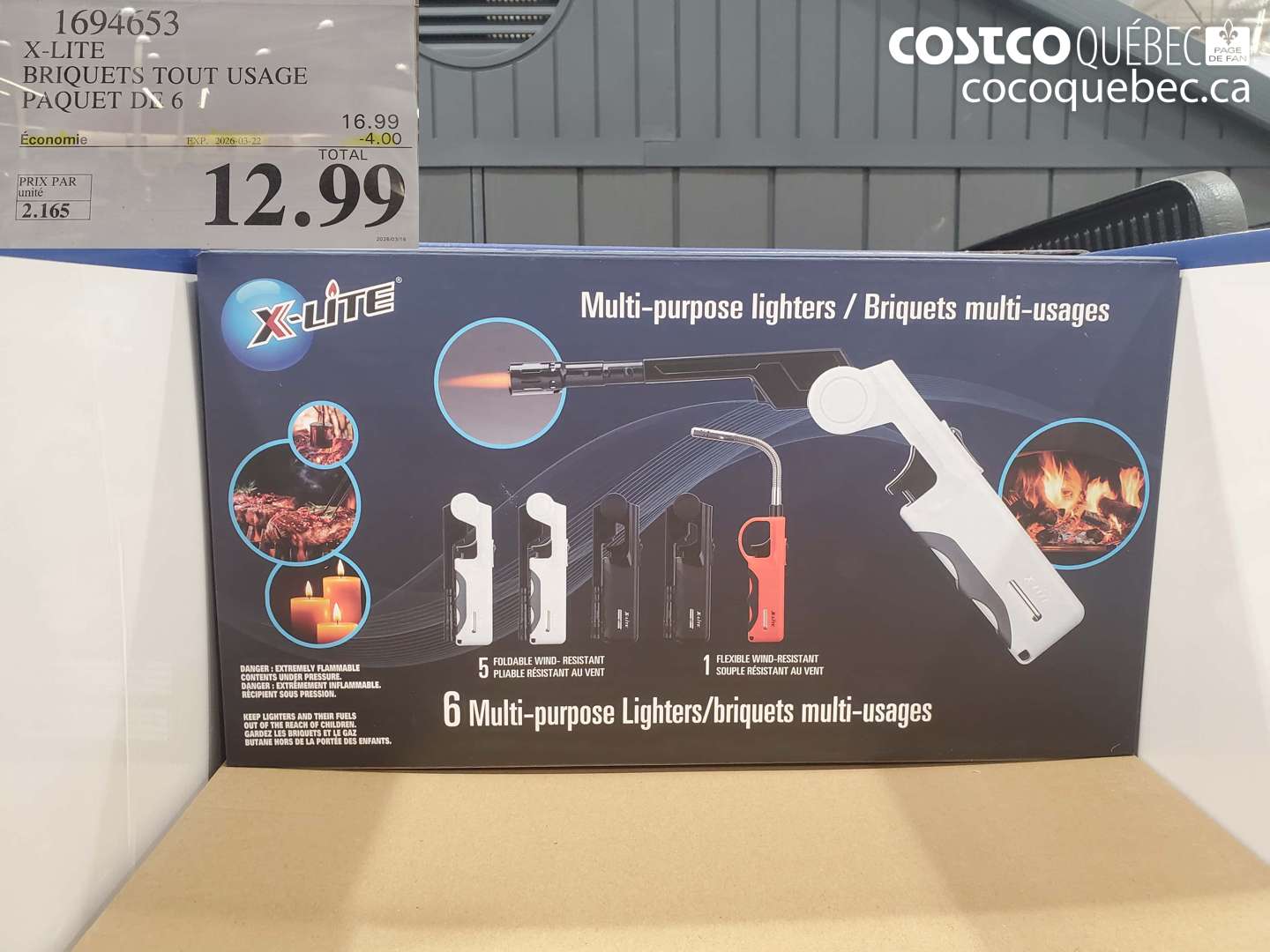 1694653 X-LITE BRIQUETS TOUT USAGE PAQUET DE 6 ($4.00 INSTANT SAVINGS EXPIRES ON 2026-03-22) $12.99