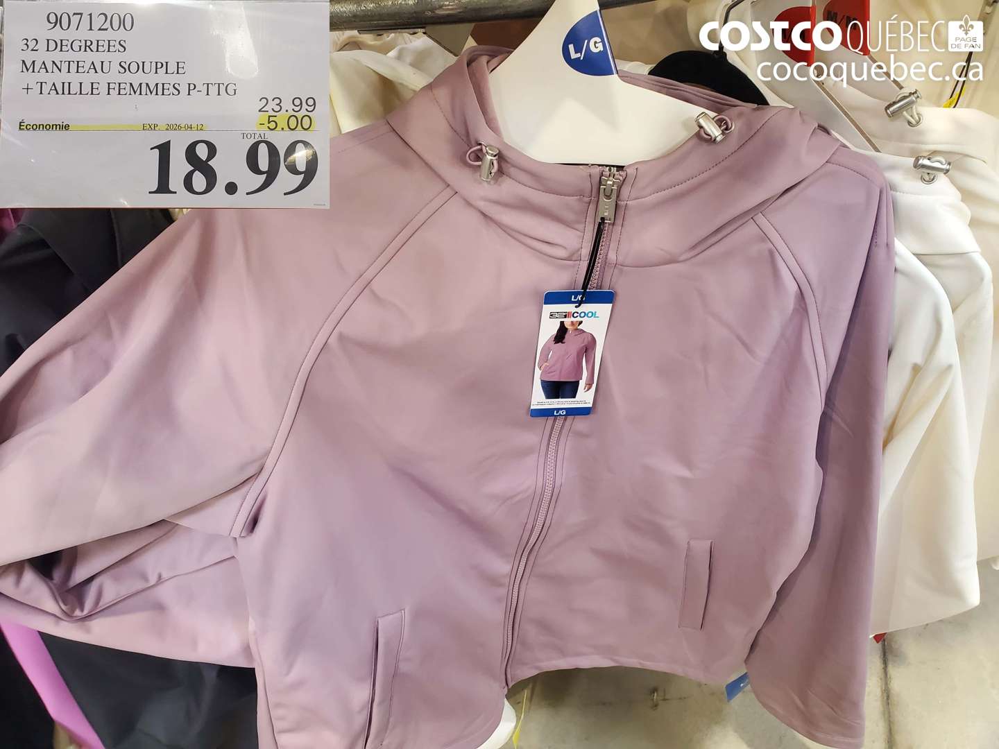 9071200 32 DEGREES MANTEAU SOUPLE +TAILLE FEMMES P-PTG ($5.00 INSTANT SAVINGS EXPIRES ON 2026-04-12) $18.99