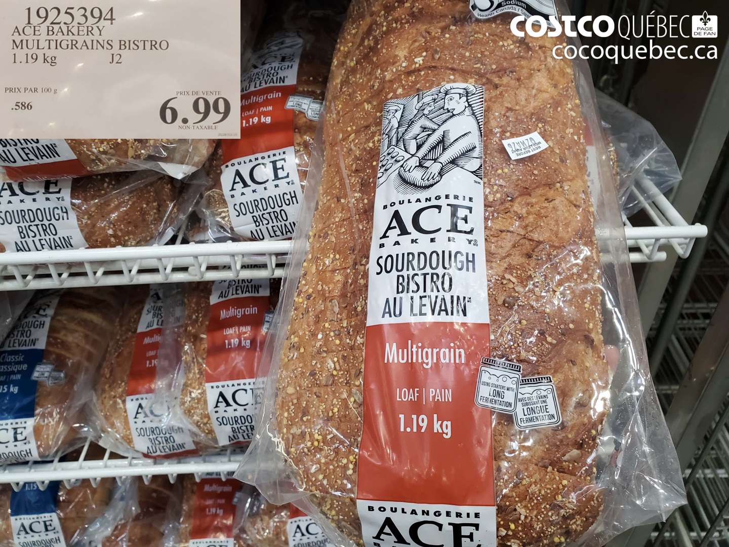 1925394 ACE BAKERY MULTIGRAINS BISTRO 1.19 KG $6.99