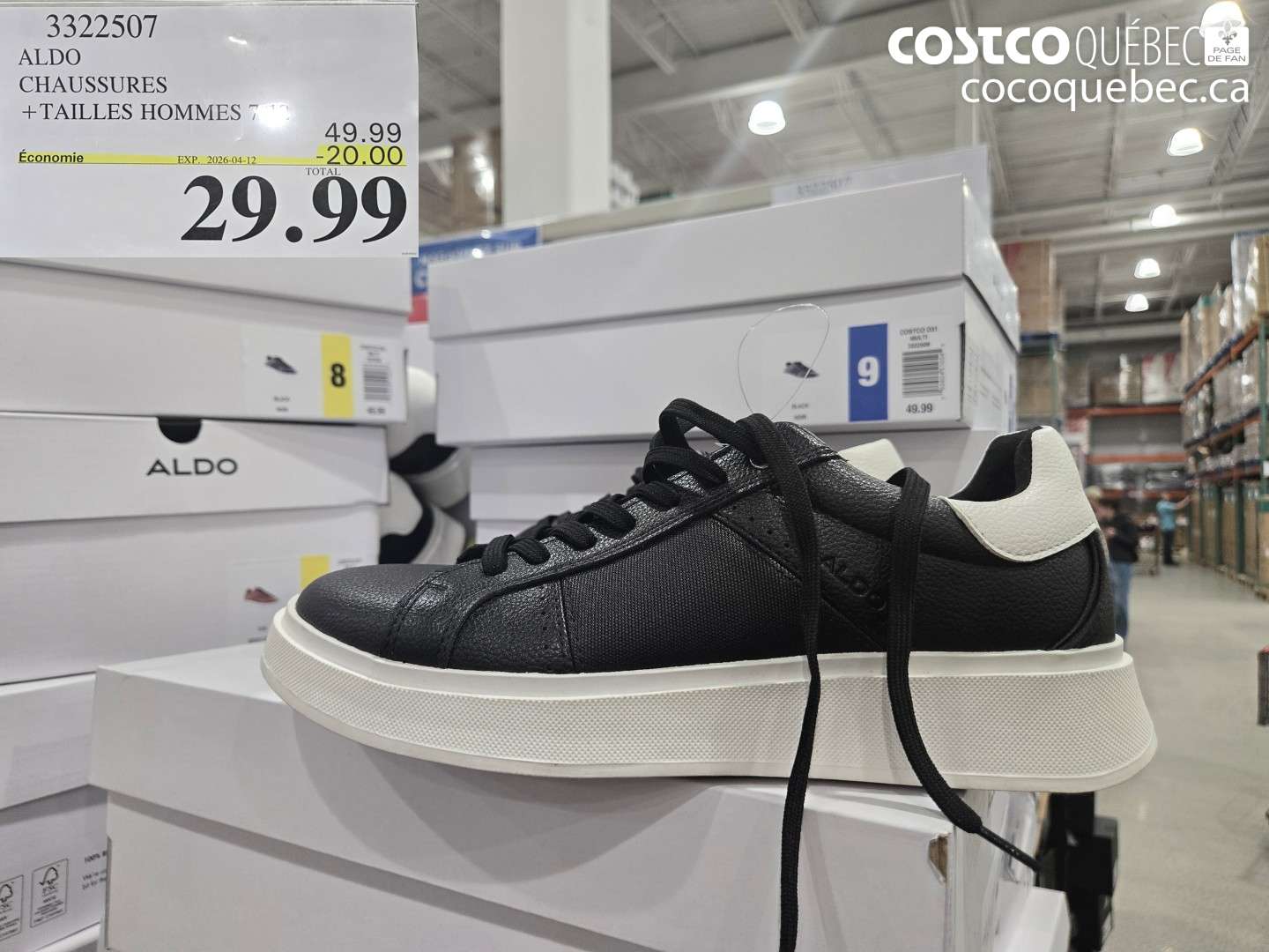 3222507 ALDO CHAUSSURES HOMMES ($20.00 INSTANT SAVINGS EXPIRES ON 2026-04-12) $29.99