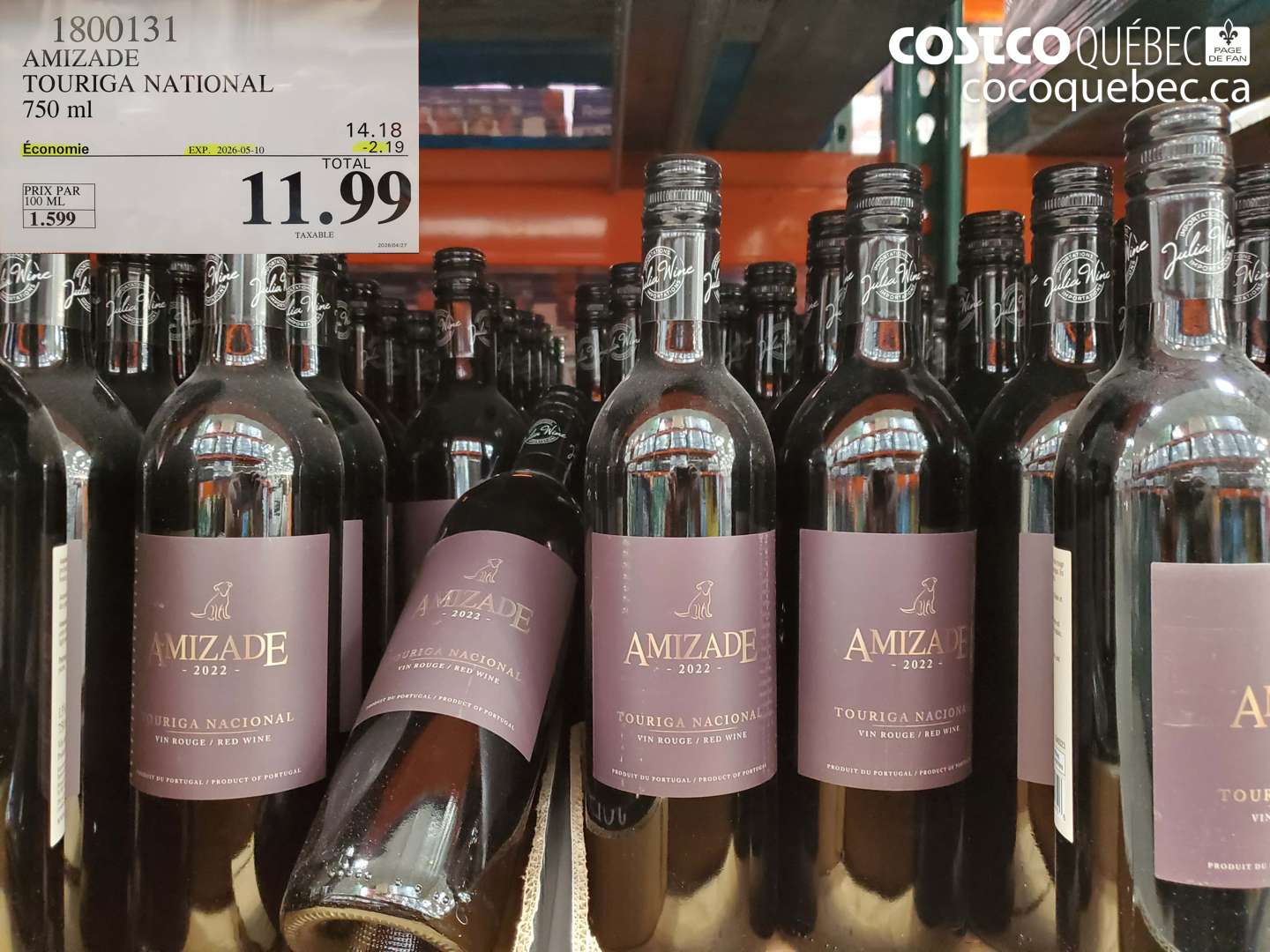 1800131 AMIZADE TOURIGA NATIONAL 750 ML ($2.19 INSTANT SAVINGS EXPIRES ON 2026-05-10) $11.99