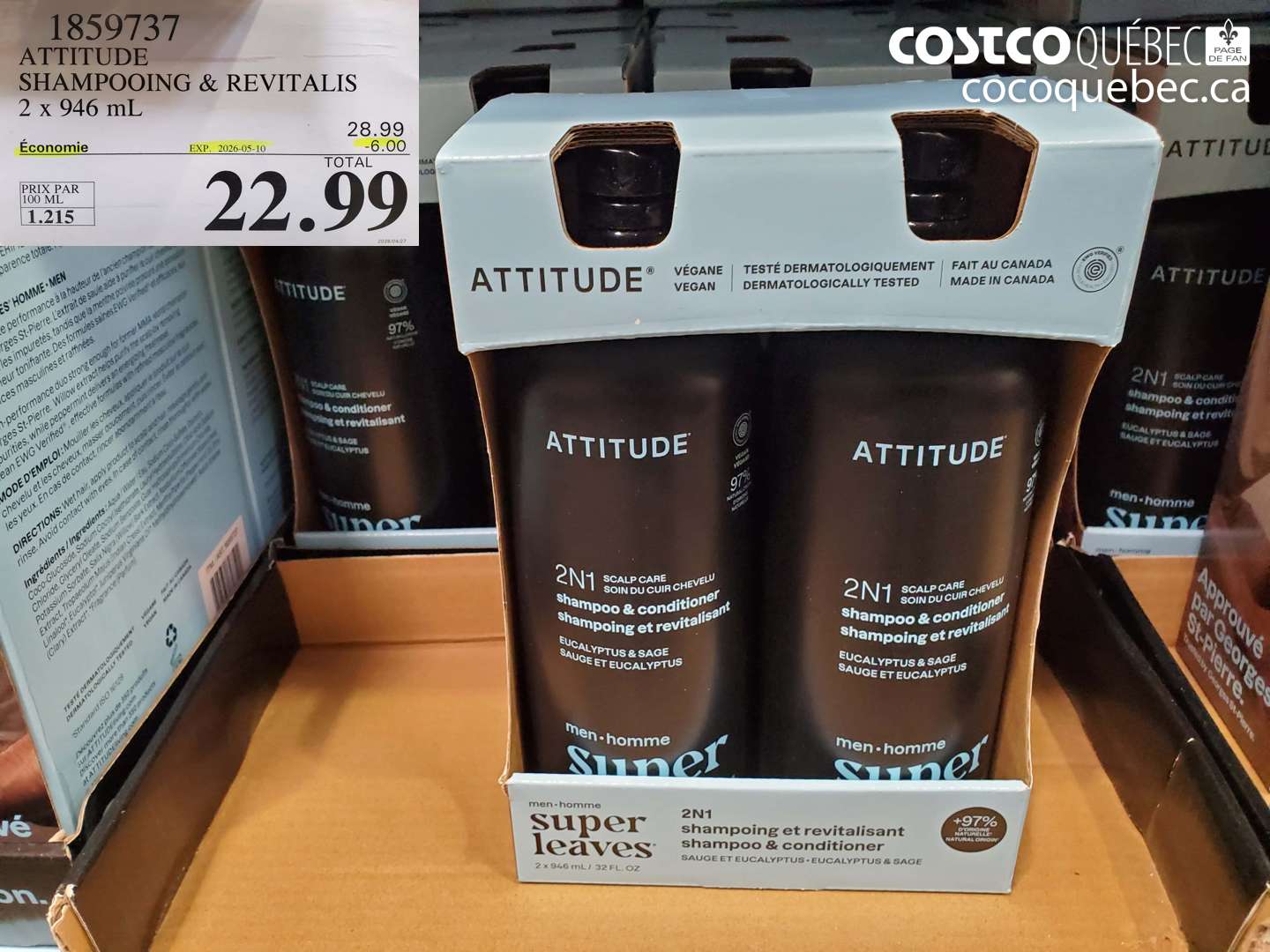 1859737 ATTITUDE SHAMPOOING & REVITALIS ($6.00 INSTANT SAVINGS EXPIRES ON 2026-05-10) $22.99