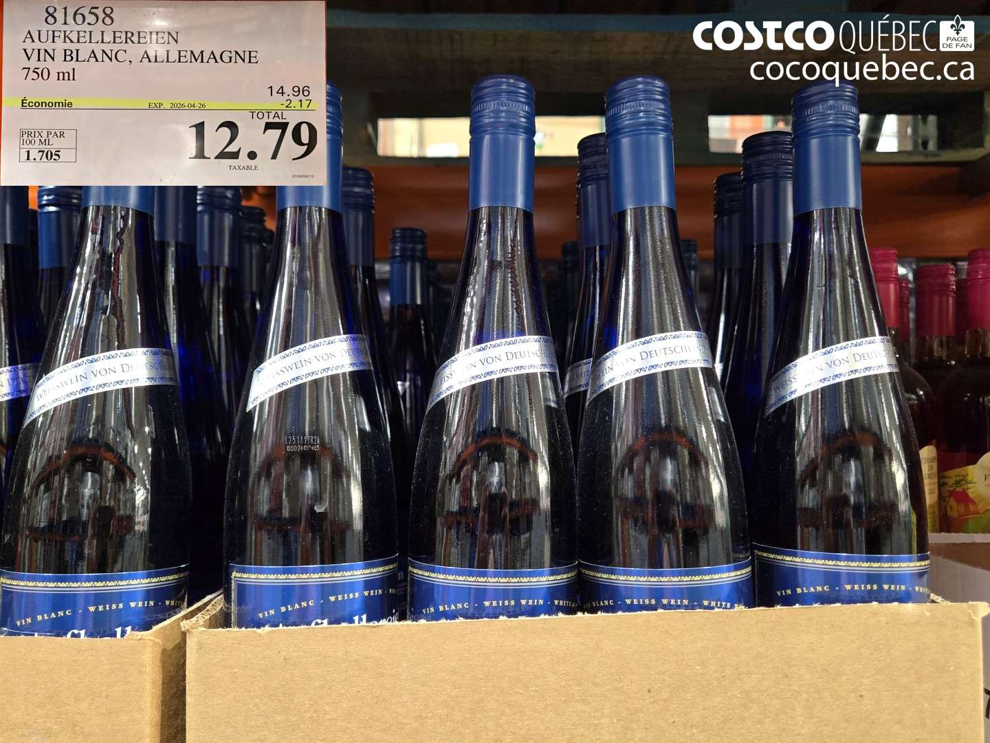 81658 AUFKELLEREIEN VIN BLANC, ALLEMAGNE 750 ML ($2.17 INSTANT SAVINGS EXPIRES ON 2026-04-26) $12.79