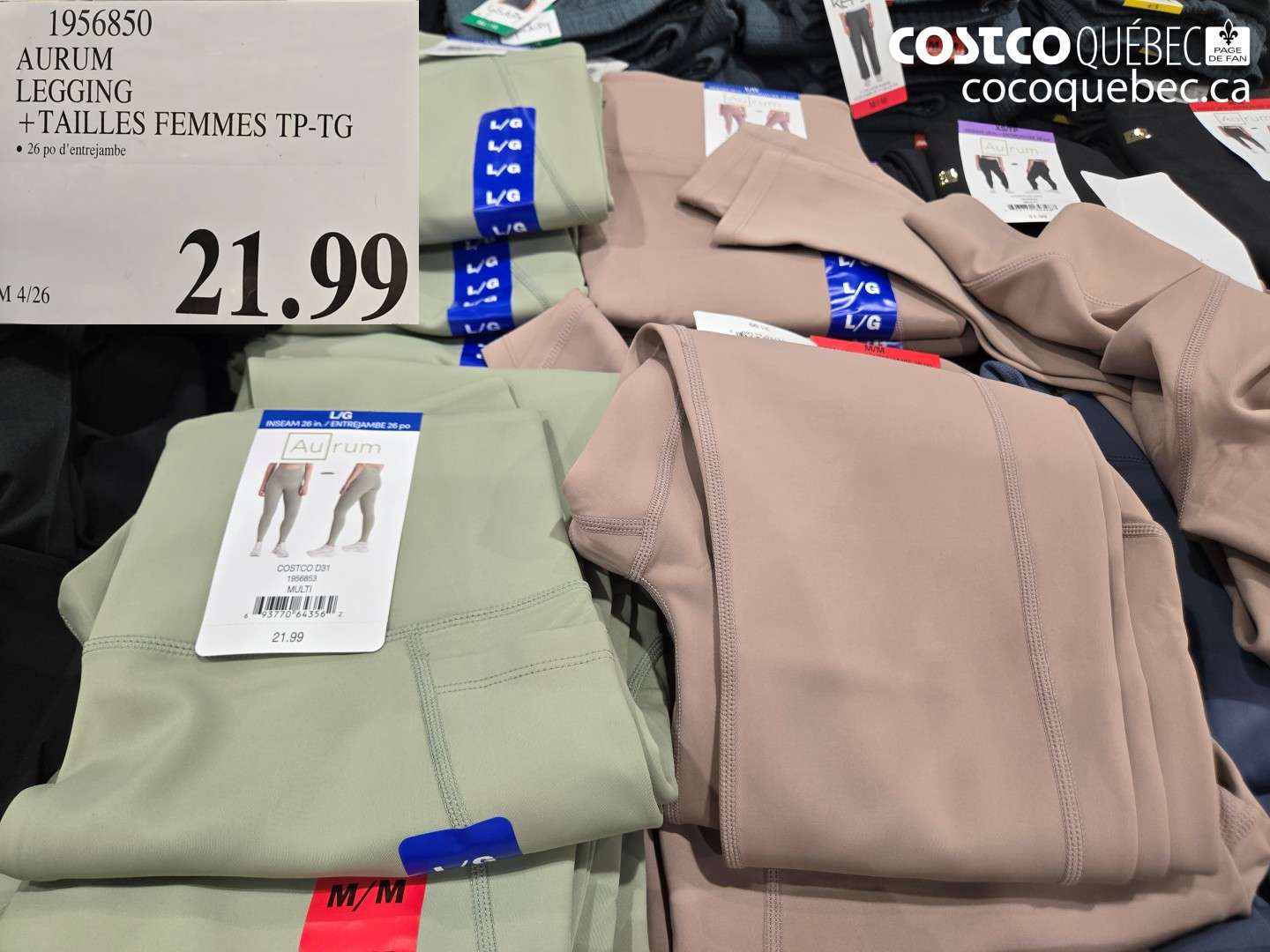 1956850 AURUM LEGGING +TAILLES FEMMES TP-TG $21.99