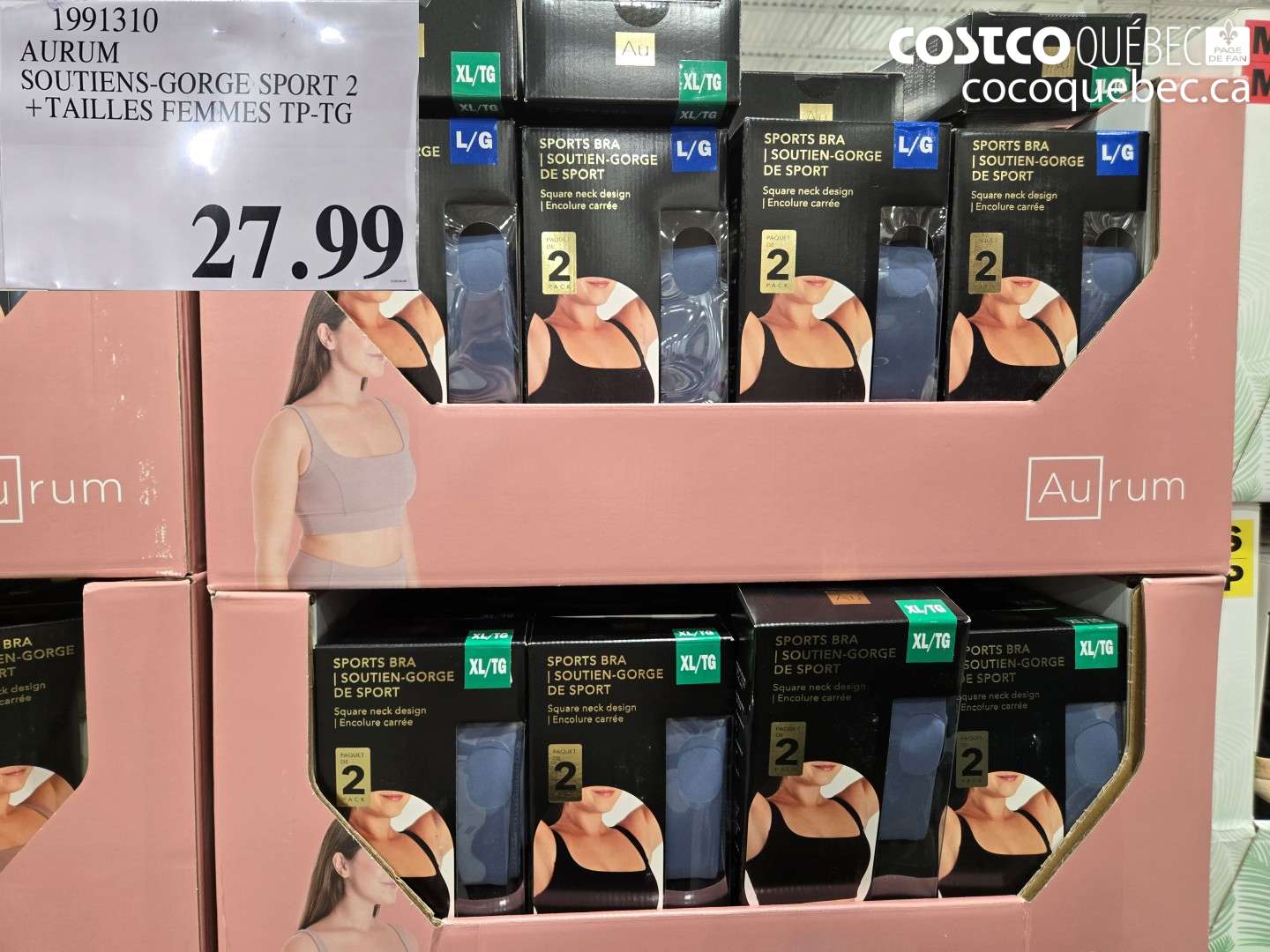 1991310 AURUM SOUTIENS-GORGE SPORT 2 + TAILLES FEMMES TP-TG $27.99