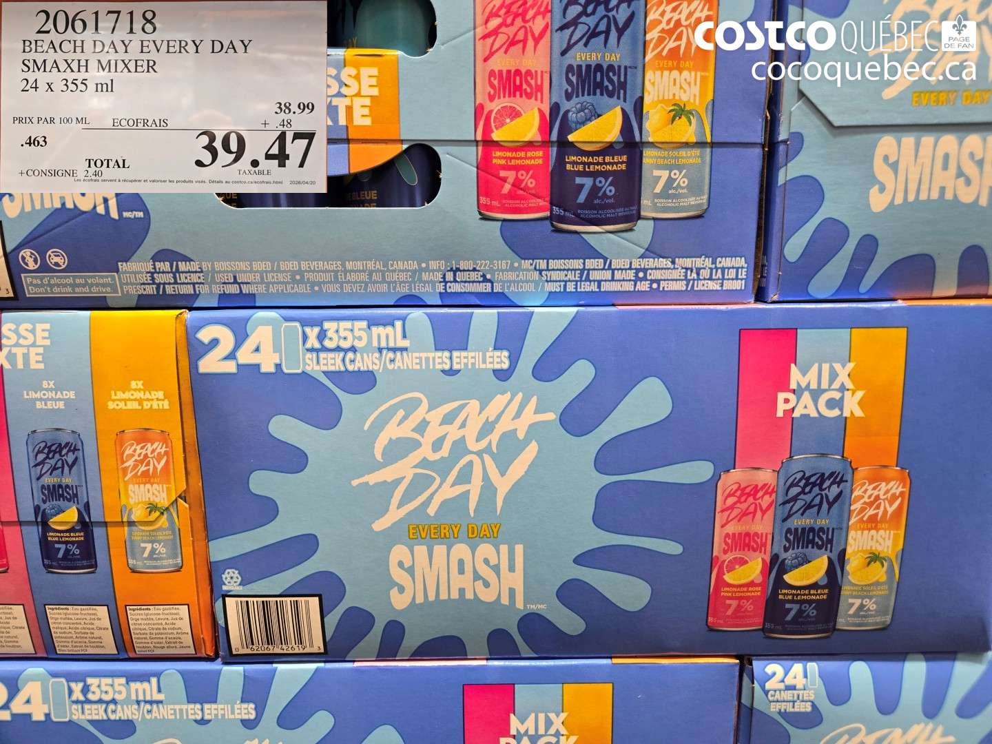 206718 BEACH DAY EVERY DAY SMAXH MIXER 24 X 355 ML $39.47