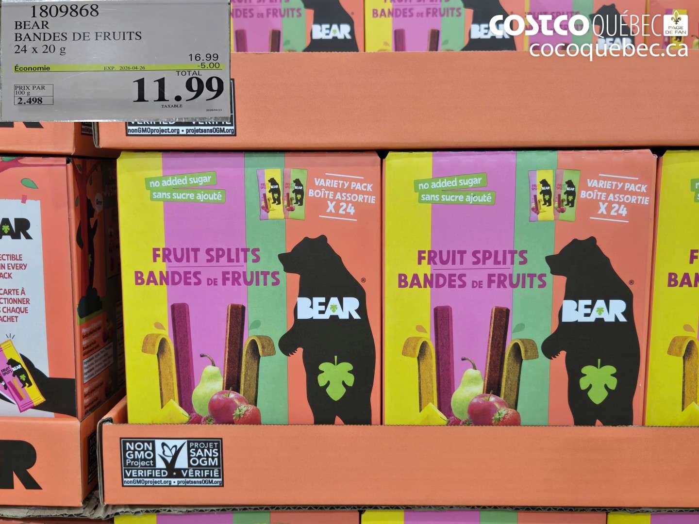 1809868 BEAR BANDES DE FRUITS ($5.00 INSTANT SAVINGS EXPIRES ON 2026-04-26) $11.99