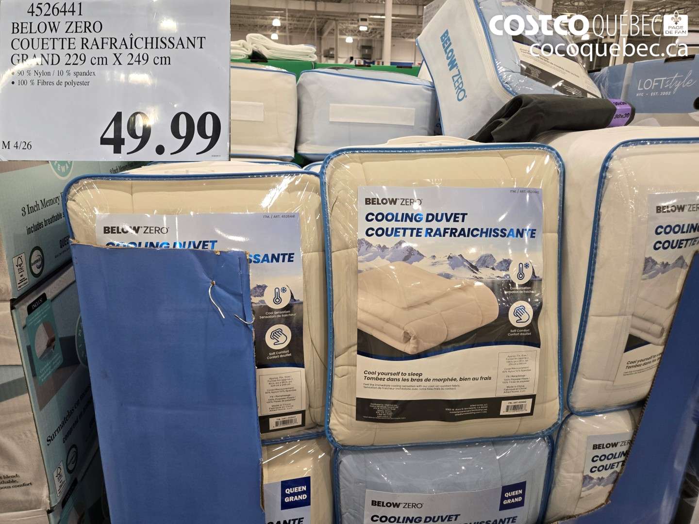 4526441 BELOW ZERO COUETTE RAFRAICHISSANT GRAND 229 CM X 249 CM $49.99