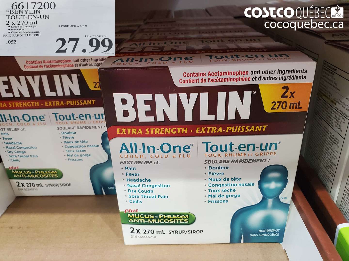 6617200 BENYLIN TOUT-EN-UN 2 X 270 ML $27.99